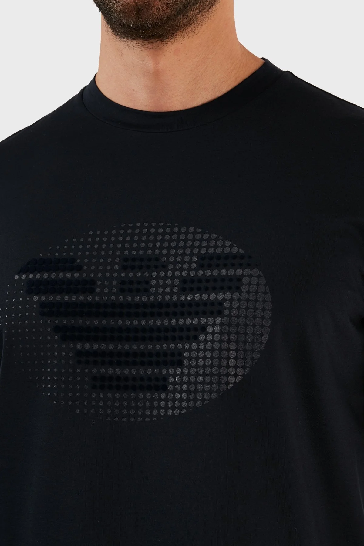 Emporio Armani Logolu % 100 Pamuk Regular Fit Erkek T Shirt 3R1TU1 1JSAZ 0920 LACİVERT - 4