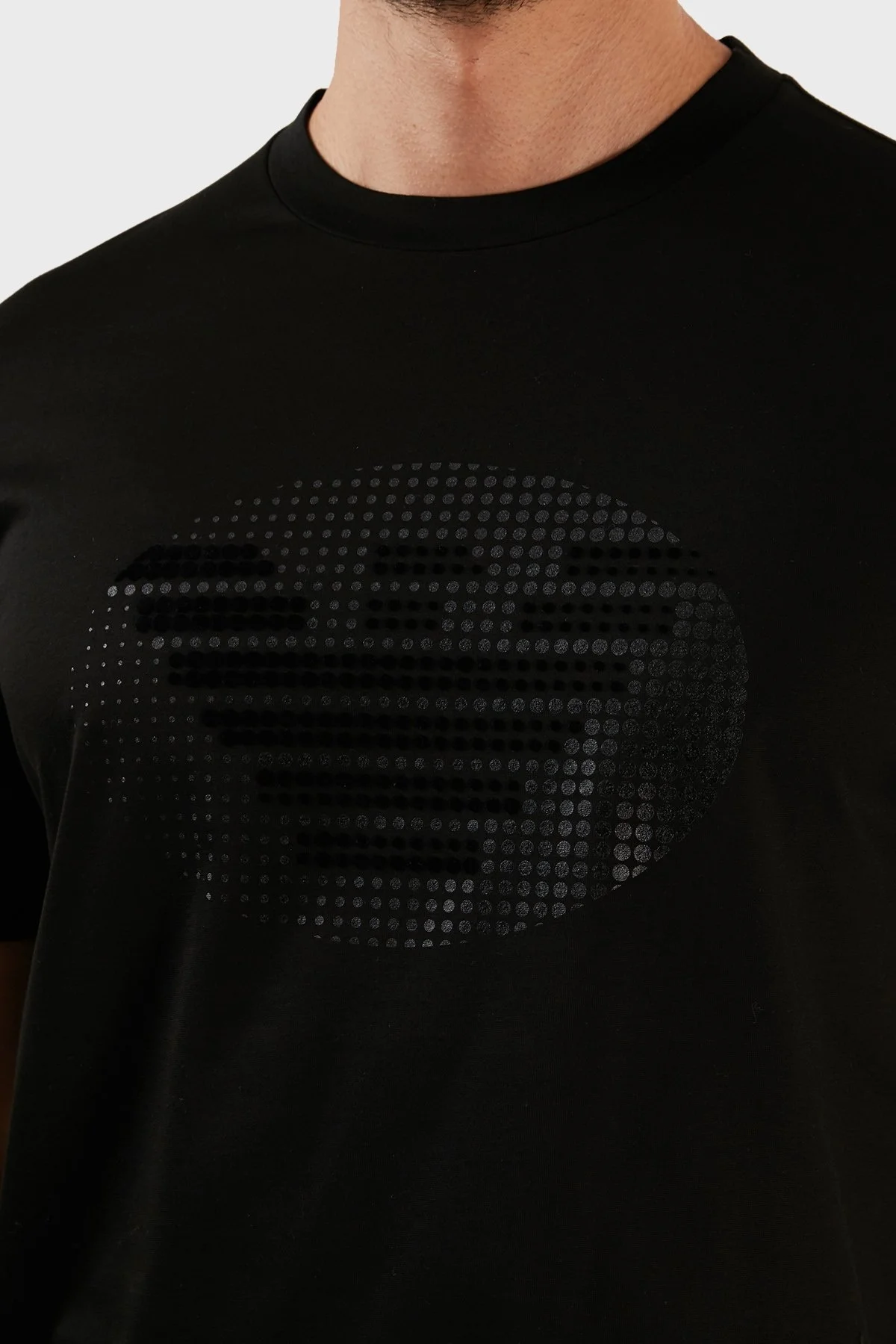 Emporio Armani Logolu % 100 Pamuk Regular Fit Erkek T Shirt 3R1TU1 1JSAZ 0999 SİYAH - 6