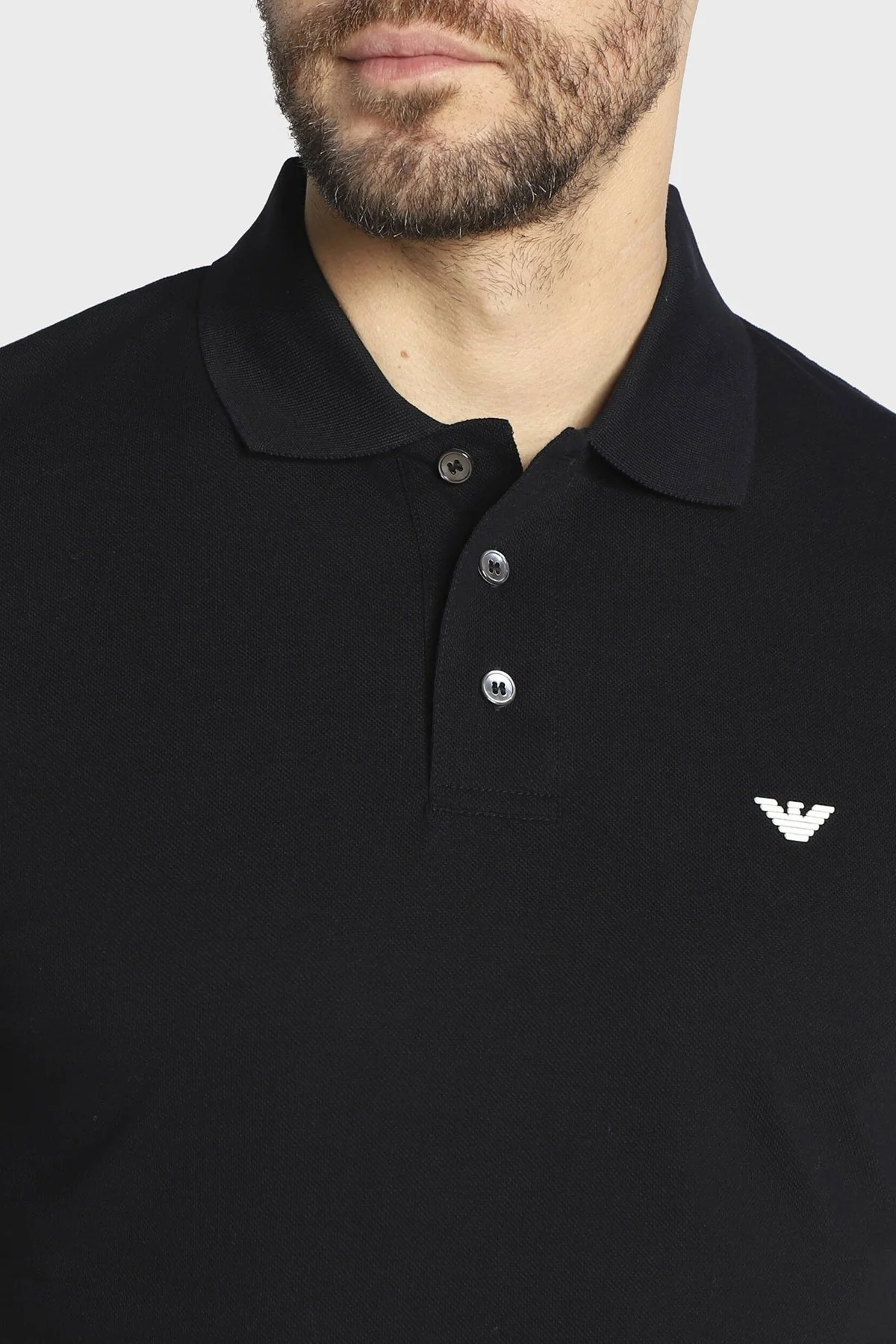 Emporio Armani Logolu % 100 Pamuk Regular Fit Erkek Polo T Shirt 6L1FD2 1JTKZ 09F7 LACİVERT - 2