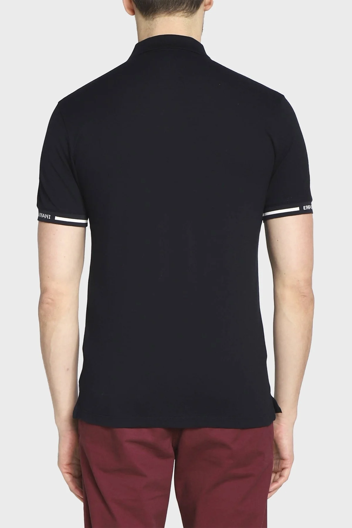 Emporio Armani Logolu % 100 Pamuk Regular Fit Erkek Polo T Shirt 6L1FD2 1JTKZ 09F7 LACİVERT - 3