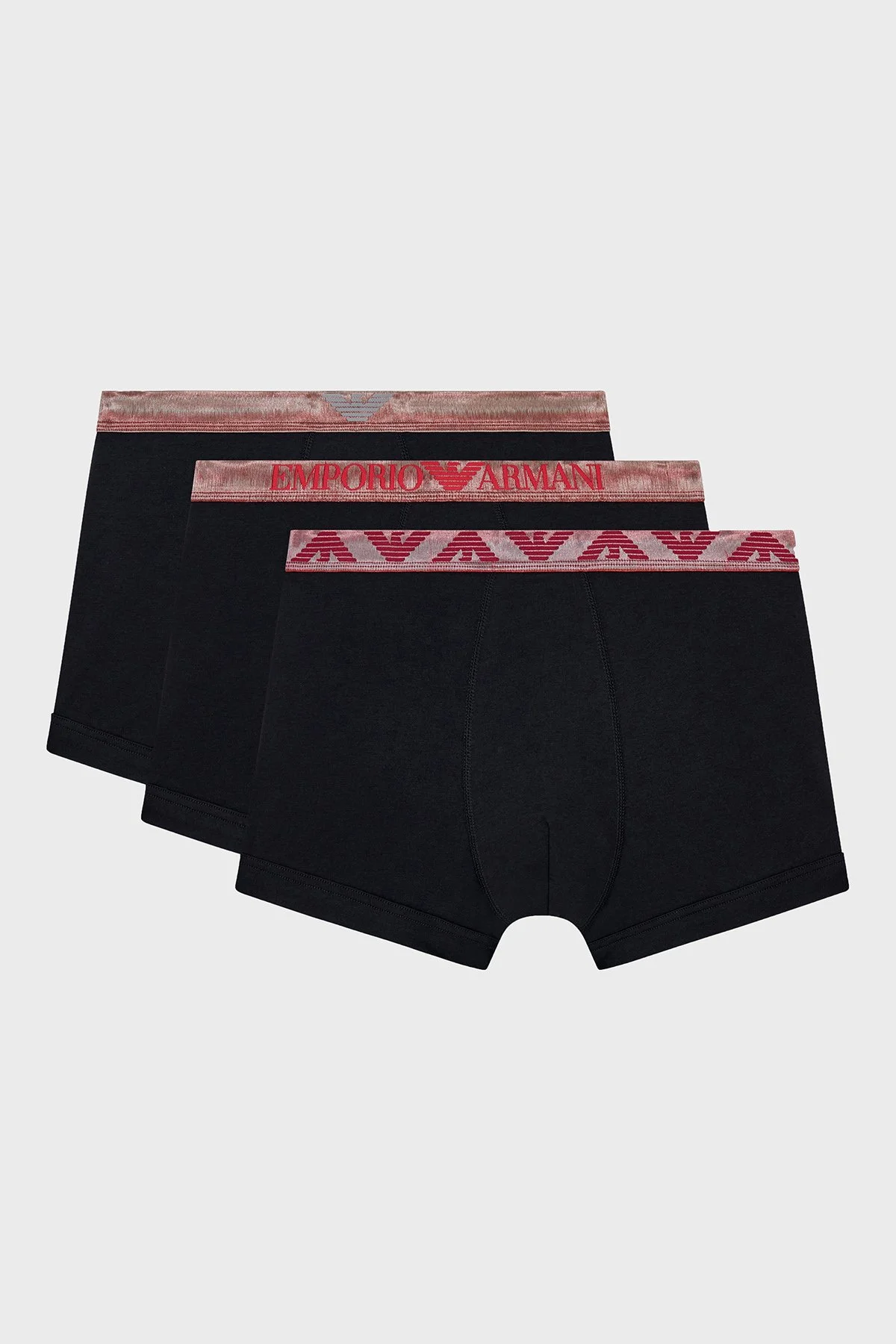 Emporio Armani Logolu 3 Pack Erkek Boxer EM000259 AF25020 MC061 Siyah - 1