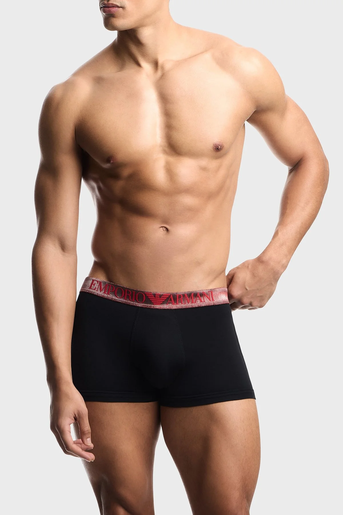 Emporio Armani Logolu 3 Pack Erkek Boxer EM000259 AF25020 MC061 Siyah - 2