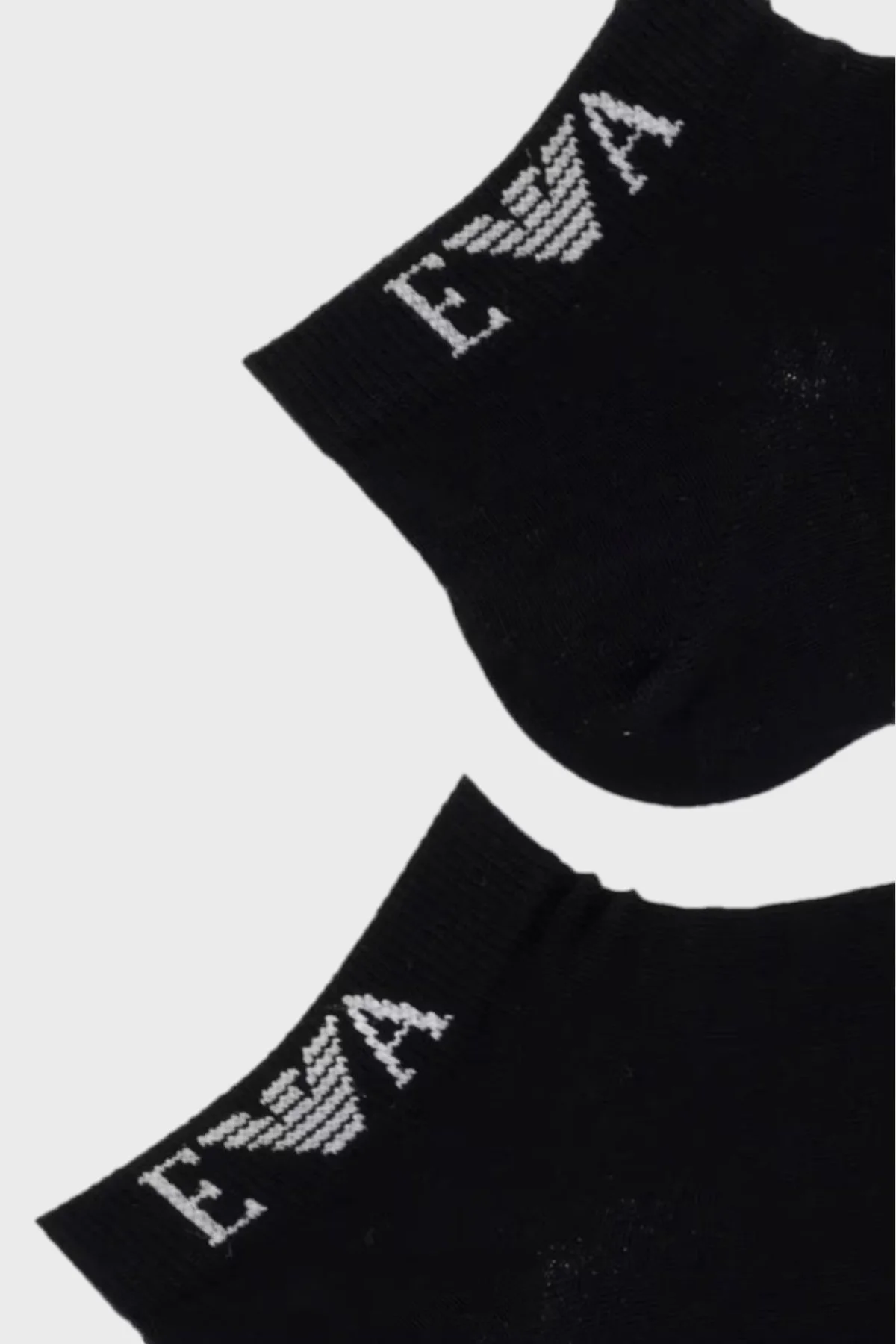 Emporio Armani Logolu 3 Pack Erkek Çorap EM000554 AF26377 UC001 Siyah - 2