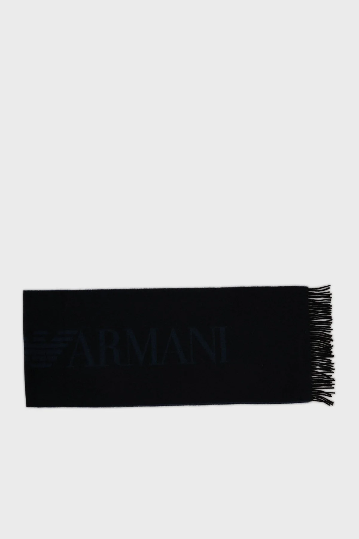 Emporio Armani Logolu 36x172 cm % 100 Yün Unisex Atkı 625072 3F364 00035 LACİVERT - 1