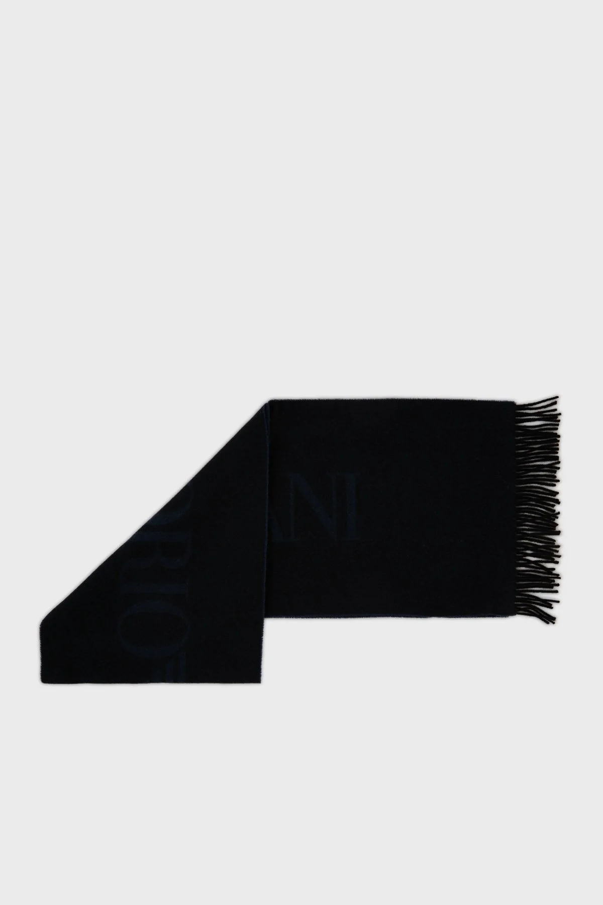 Emporio Armani Logolu 36x172 cm % 100 Yün Unisex Atkı 625072 3F364 00035 LACİVERT - 2