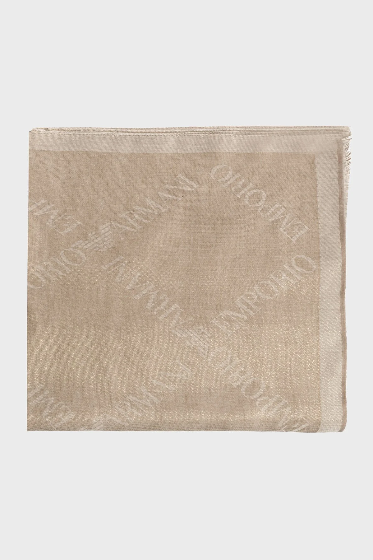 Emporio Armani Logolu 72 x 181 cm Bayan Şal EW004587 AF25423 F1150 VİZON - 1