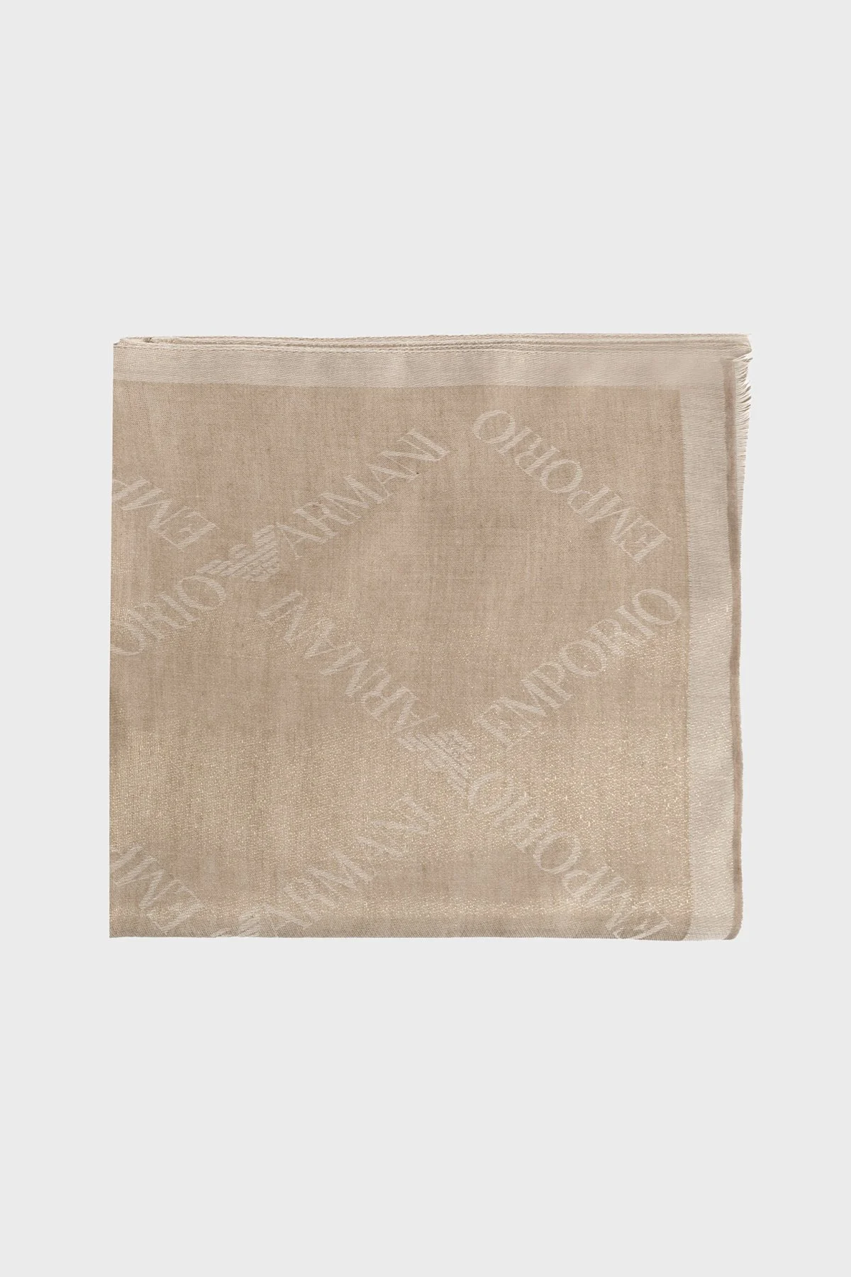 Emporio Armani Logolu 72 x 181 cm Kadın Şal EW004587 AF25423 F1150 VİZON - 1