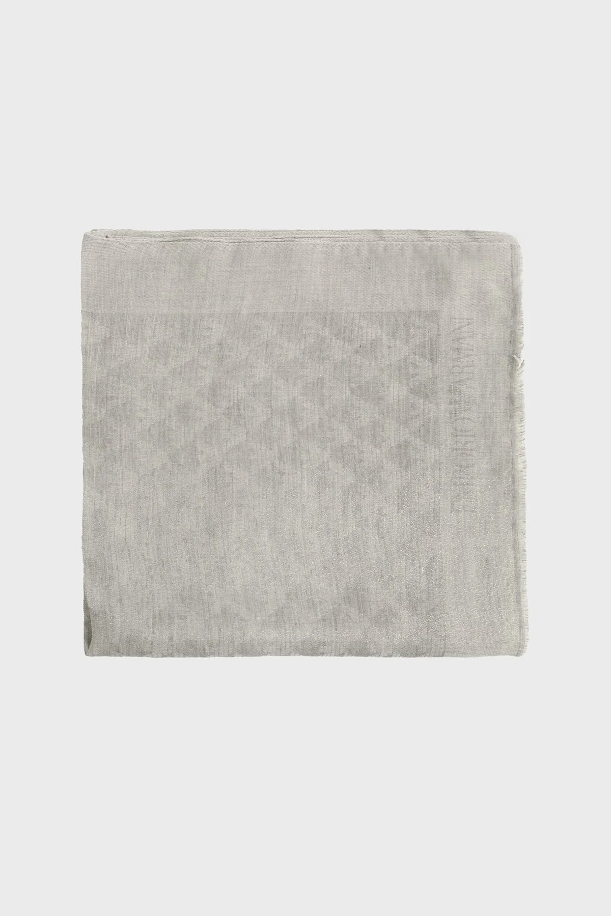 Emporio Armani Logolu 72 x 181 cm Bayan Şal EW004587 AF25423 F8248 GRİ - 1