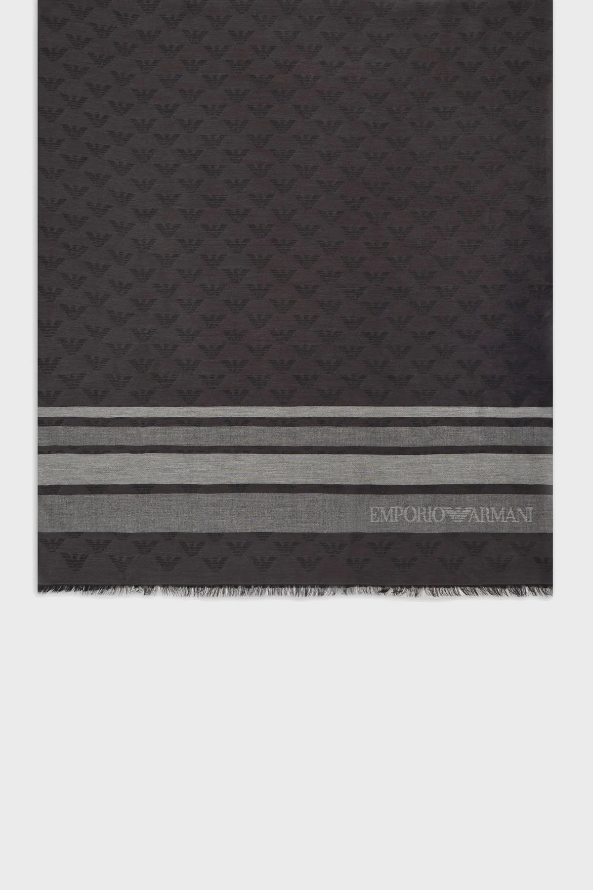 Emporio Armani Logolu 80 x 180 cm Erkek Şal 625256 4F383 00044 ANTRASİT - 1