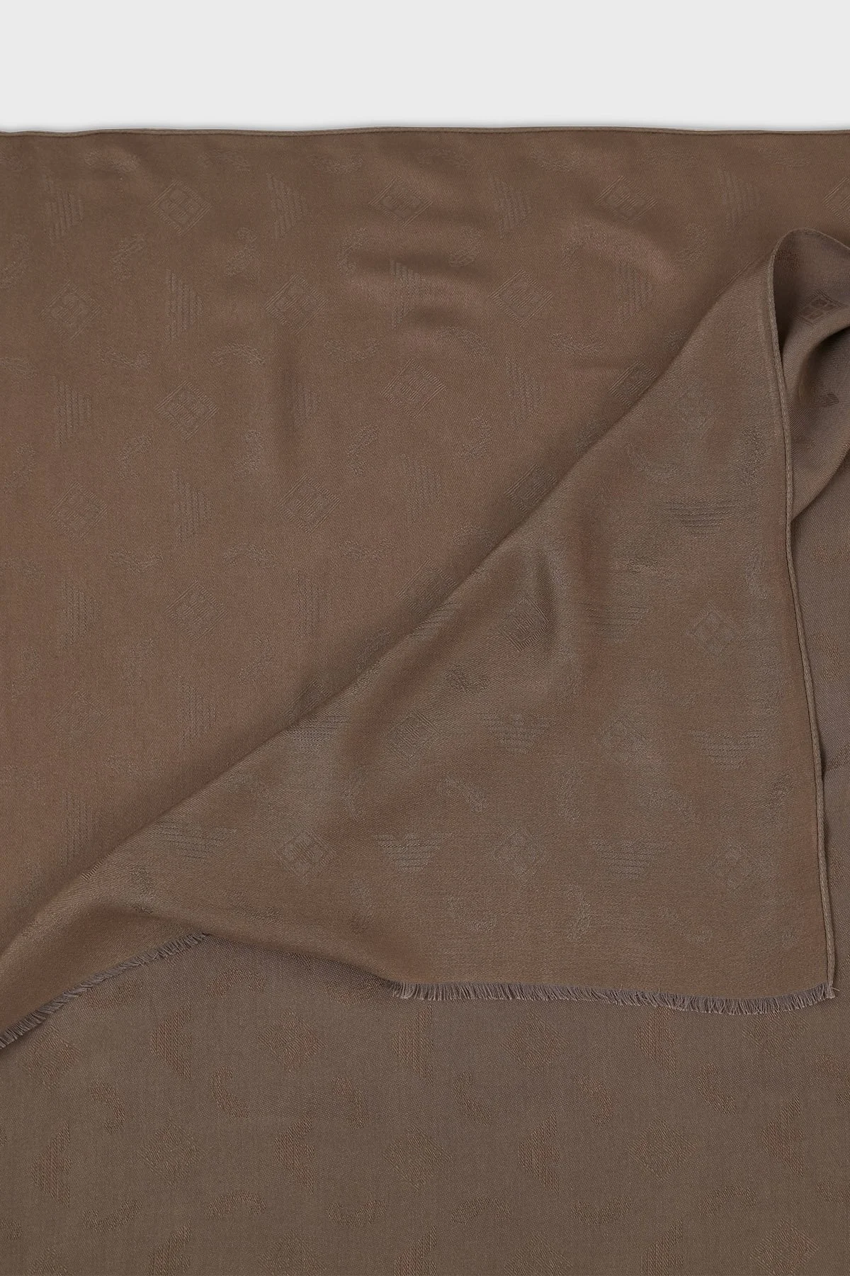 Emporio Armani Logolu 80x180 cm Modal Karışımlı Soft Unisex Şal 625260 3F363 00054 HAKİ - 2