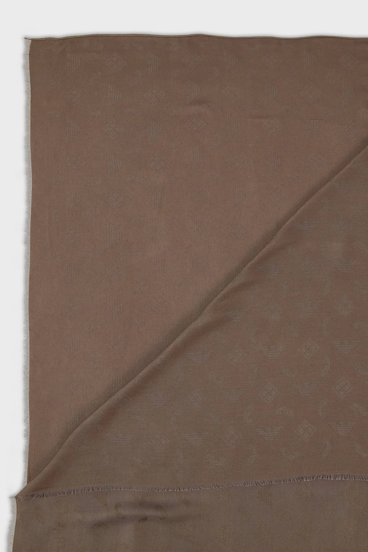 Emporio Armani Logolu 80x180 cm Modal Karışımlı Soft Unisex Şal 625260 3F363 00054 HAKİ - 3