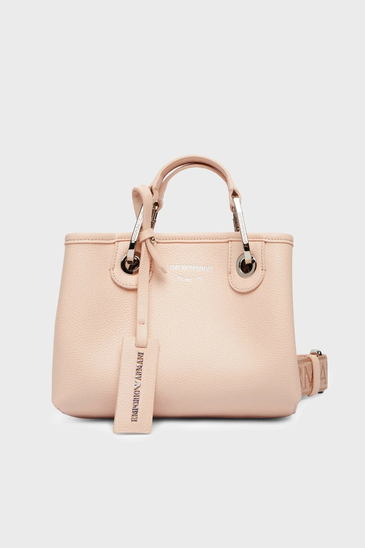 Emporio Armani Logolu Ayarlabilir ve Çıkarılabilir Askılı Kadın Çanta EW000382 AF12036 M1332 PUDRA - 1