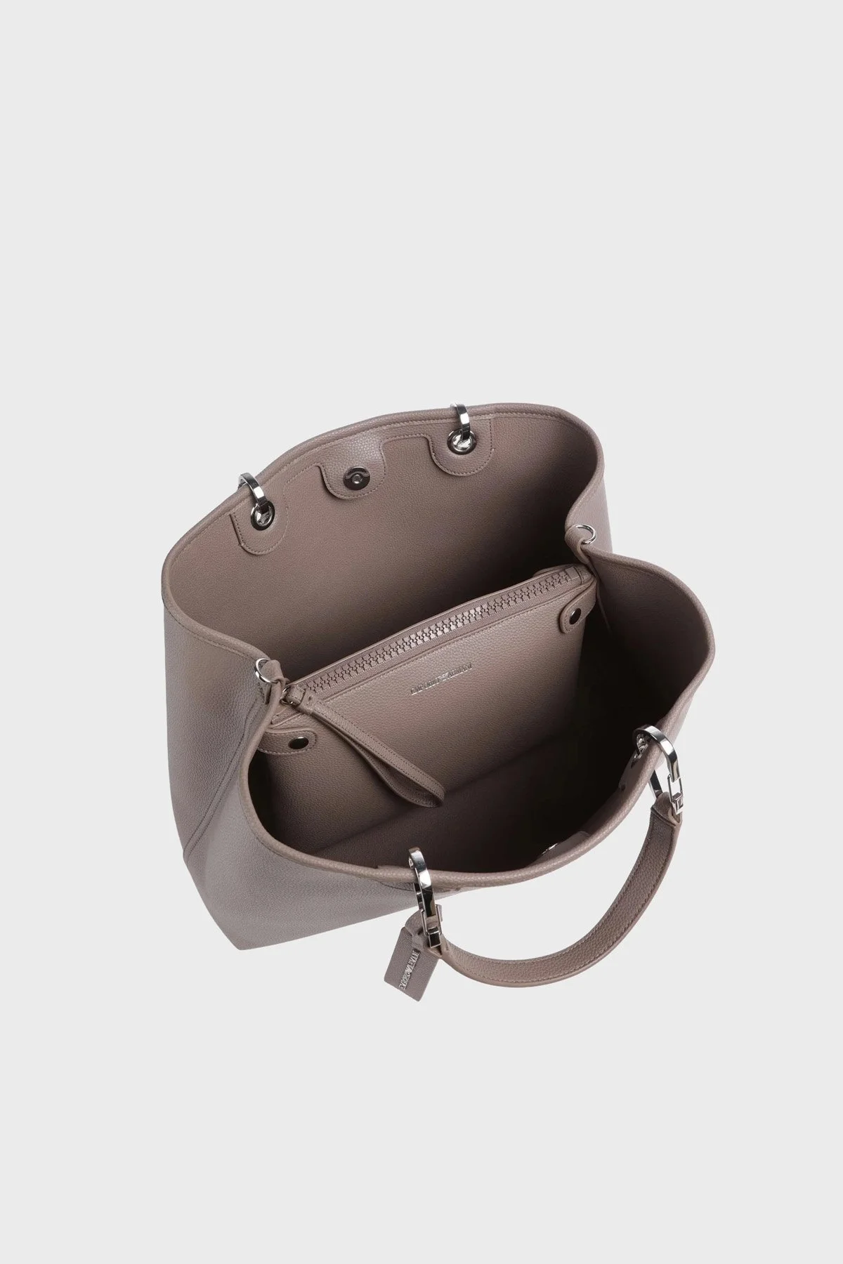 Emporio Armani Logolu Ayarlanabilir Askılı Bayan Çanta EW000360 AF12036 M1057 BEJ - 6