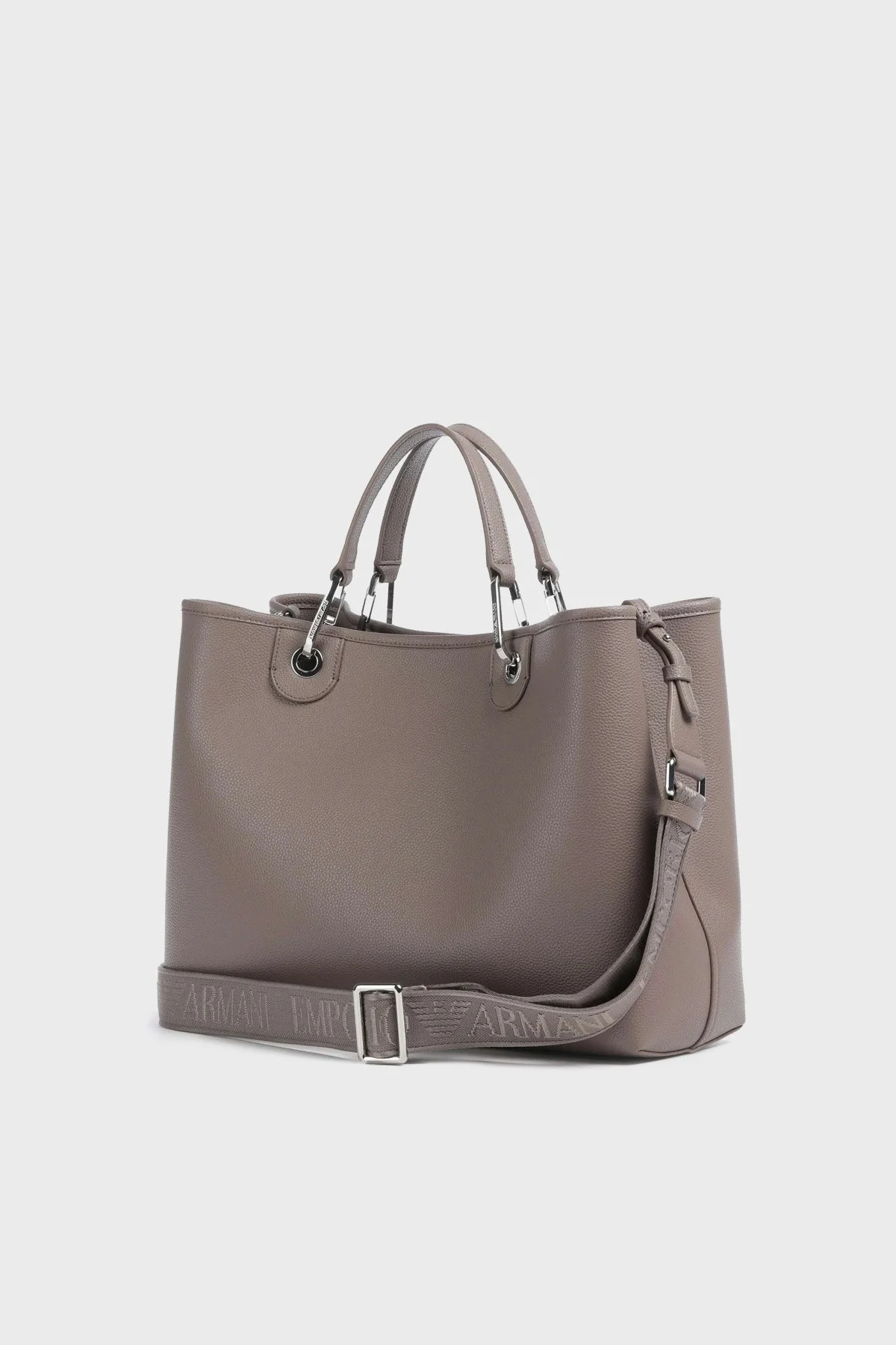 Emporio Armani Logolu Ayarlanabilir Askılı Kadın Çanta EW000360 AF12036 M1057 BEJ - 3