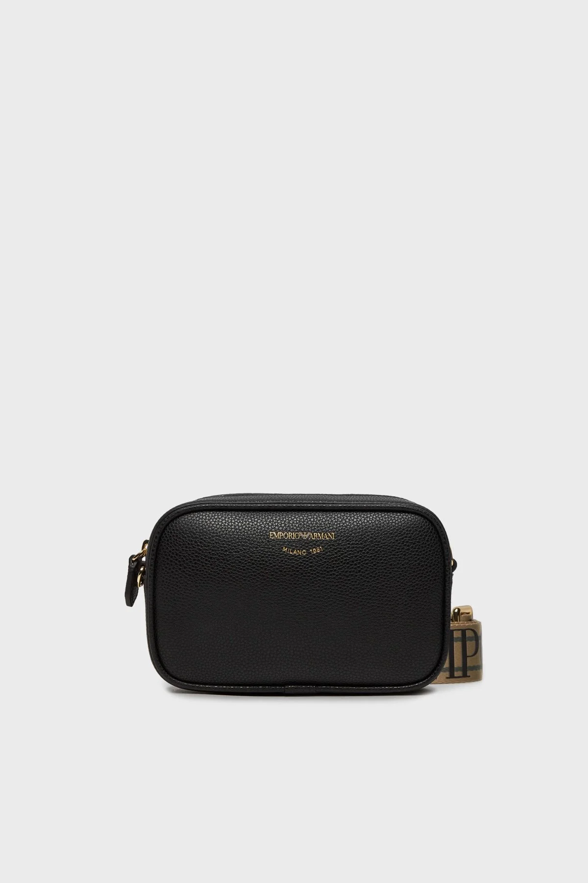Emporio Armani Logolu Ayarlanabilir Askılı Kadın Çanta EW000537 AF12103 MC032 SİYAH-GÜMÜŞ - 1