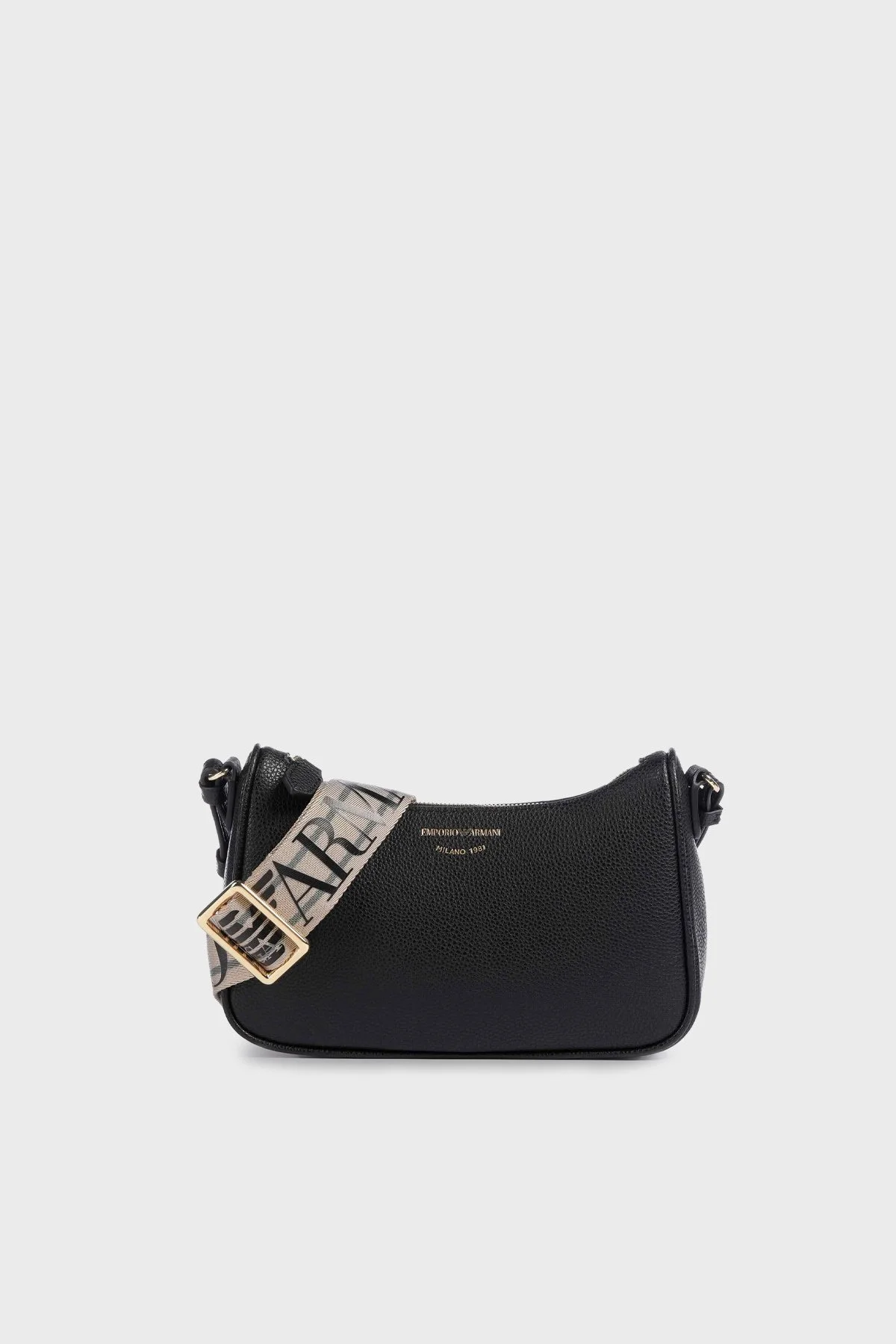Emporio Armani Logolu Ayarlanabilir Askılı Kadın Çanta EW000539 AF12103 MC032 SİYAH-GÜMÜŞ - 1
