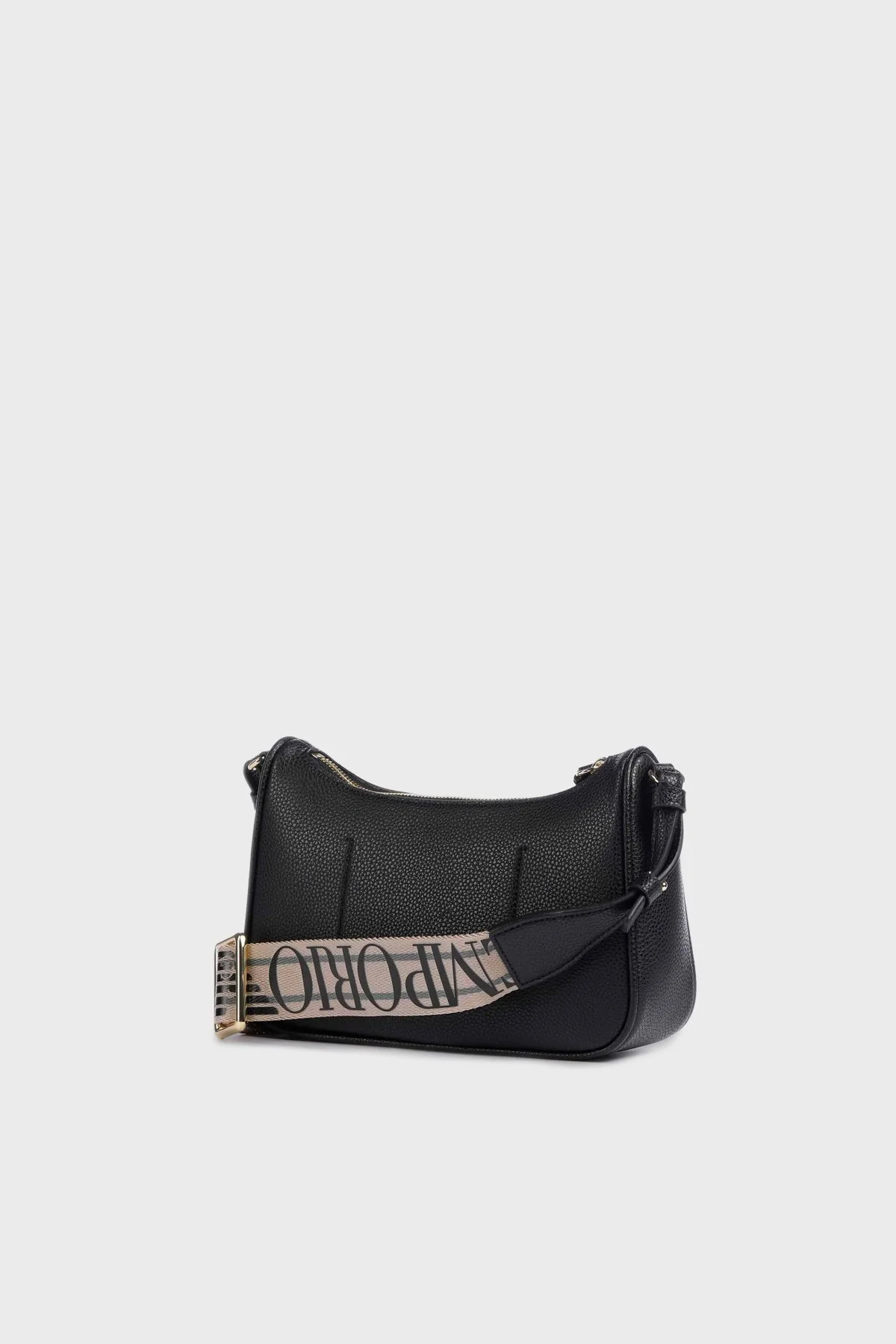 Emporio Armani Logolu Ayarlanabilir Askılı Kadın Çanta EW000539 AF12103 MC032 SİYAH-GÜMÜŞ - 2