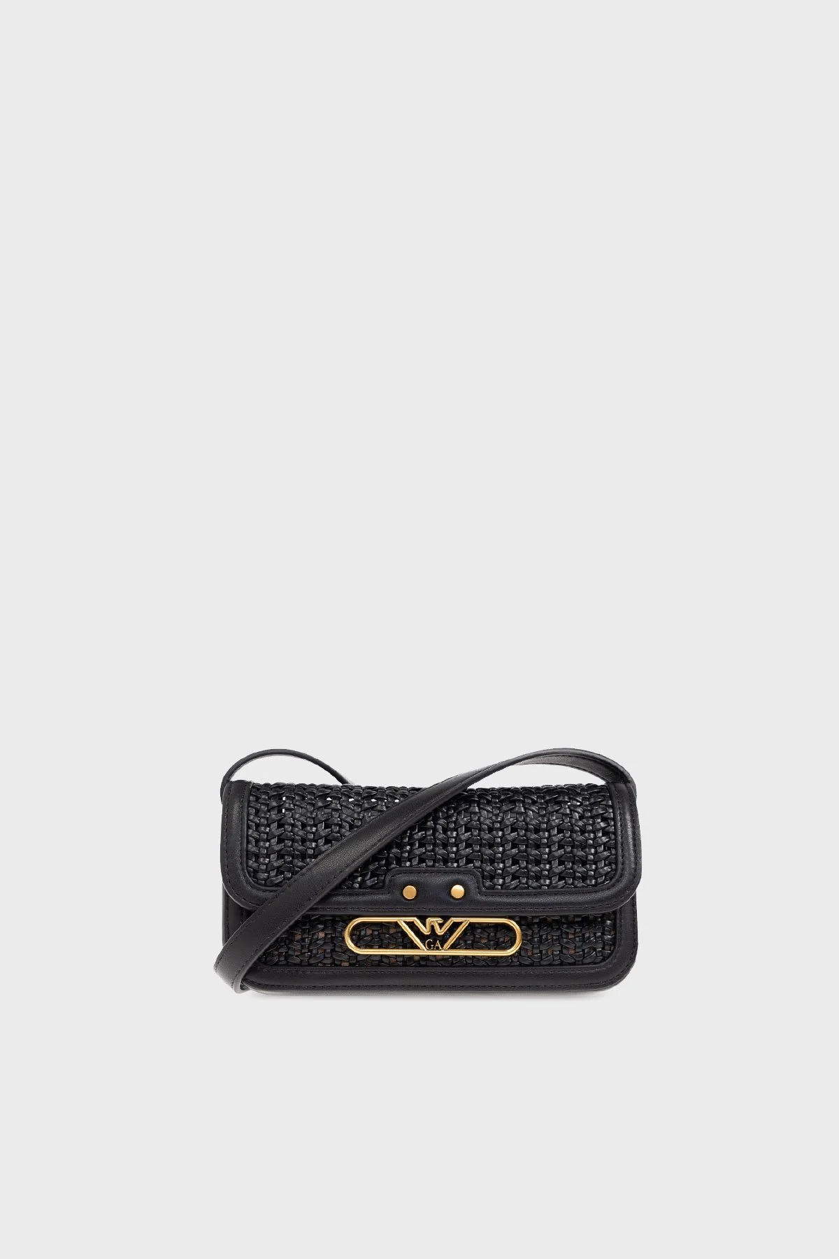 Emporio Armani Logolu Ayarlanabilir Askılı Bayan Telefon Çantası EW001212 AF15873 UC001 SİYAH - 1