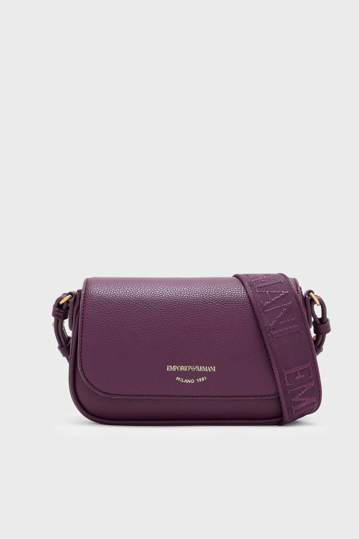 Emporio Armani Logolu Ayarlanabilir Askılı Kadın Çanta EW000538 AF12036 MA149 Mürdüm - 1