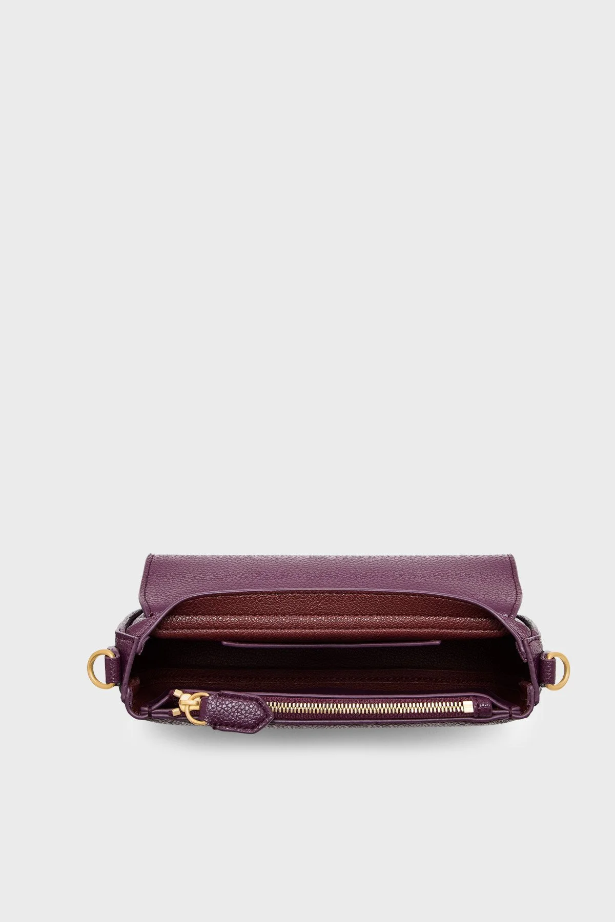Emporio Armani Logolu Ayarlanabilir Askılı Kadın Çanta EW000538 AF12036 MA149 Mürdüm - 6