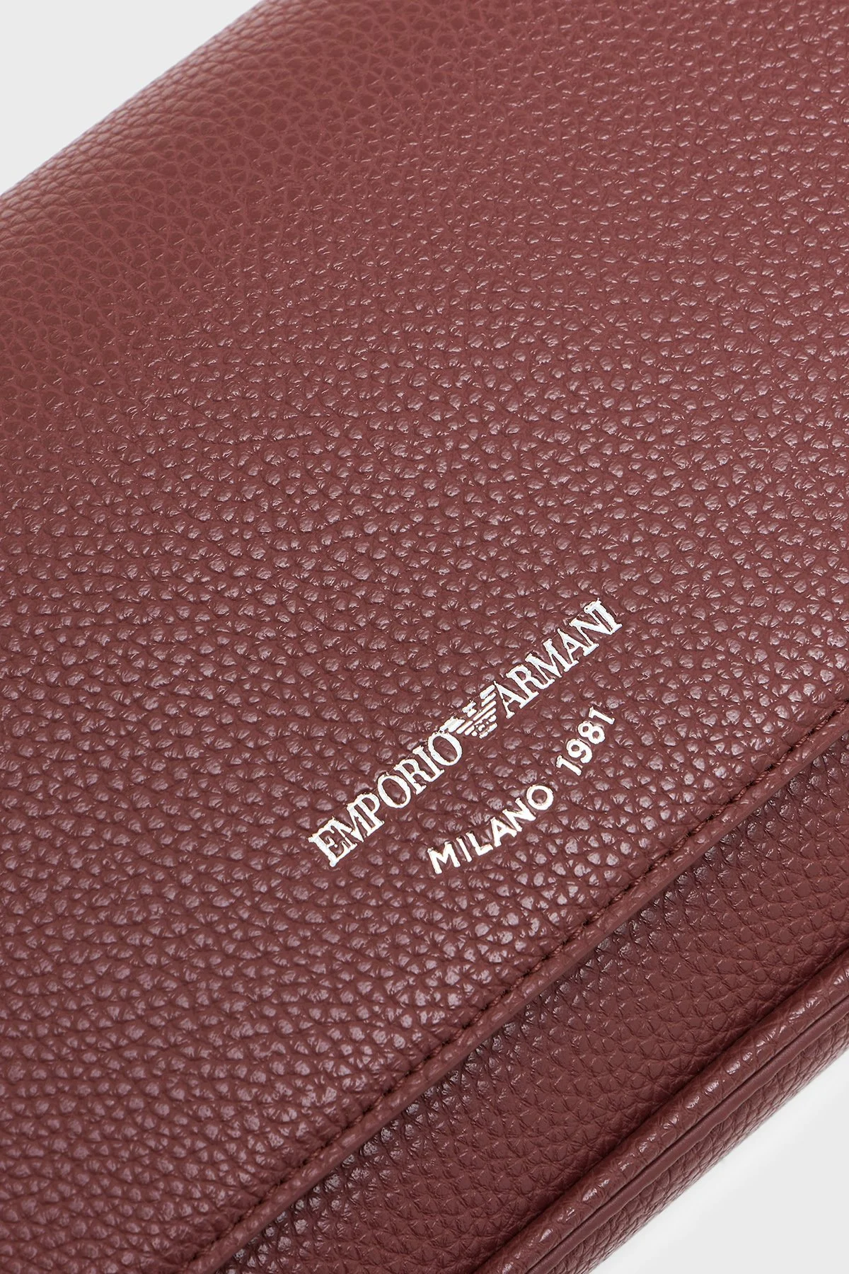 Emporio Armani Logolu Ayarlanabilir Omuz Askılı Kadın Çanta EW000538 AF12036 M6453 Bordo - 5