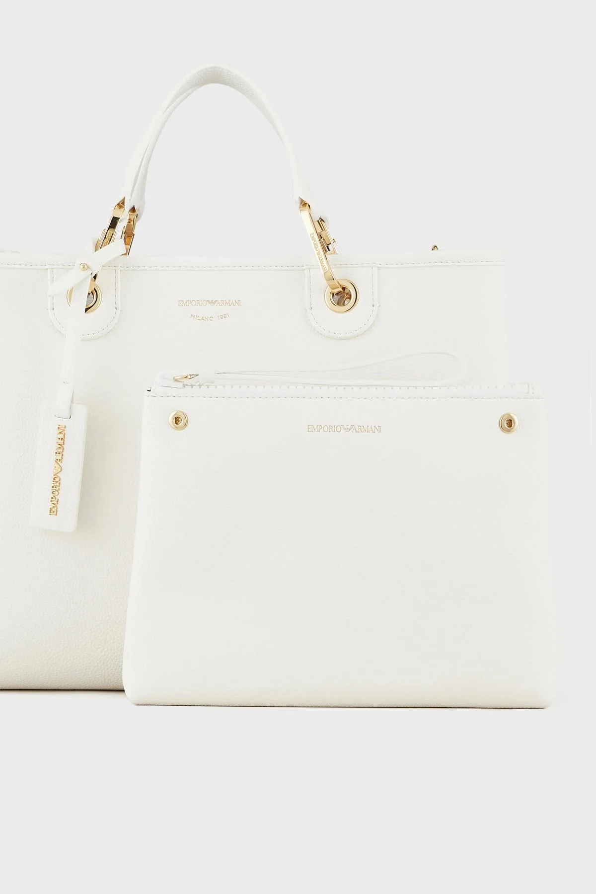 Emporio Armani Logolu Ayarlanabilir Uzatma Askılı Bayan Çanta Y3D165 YFO5B 85219 BEYAZ - 14