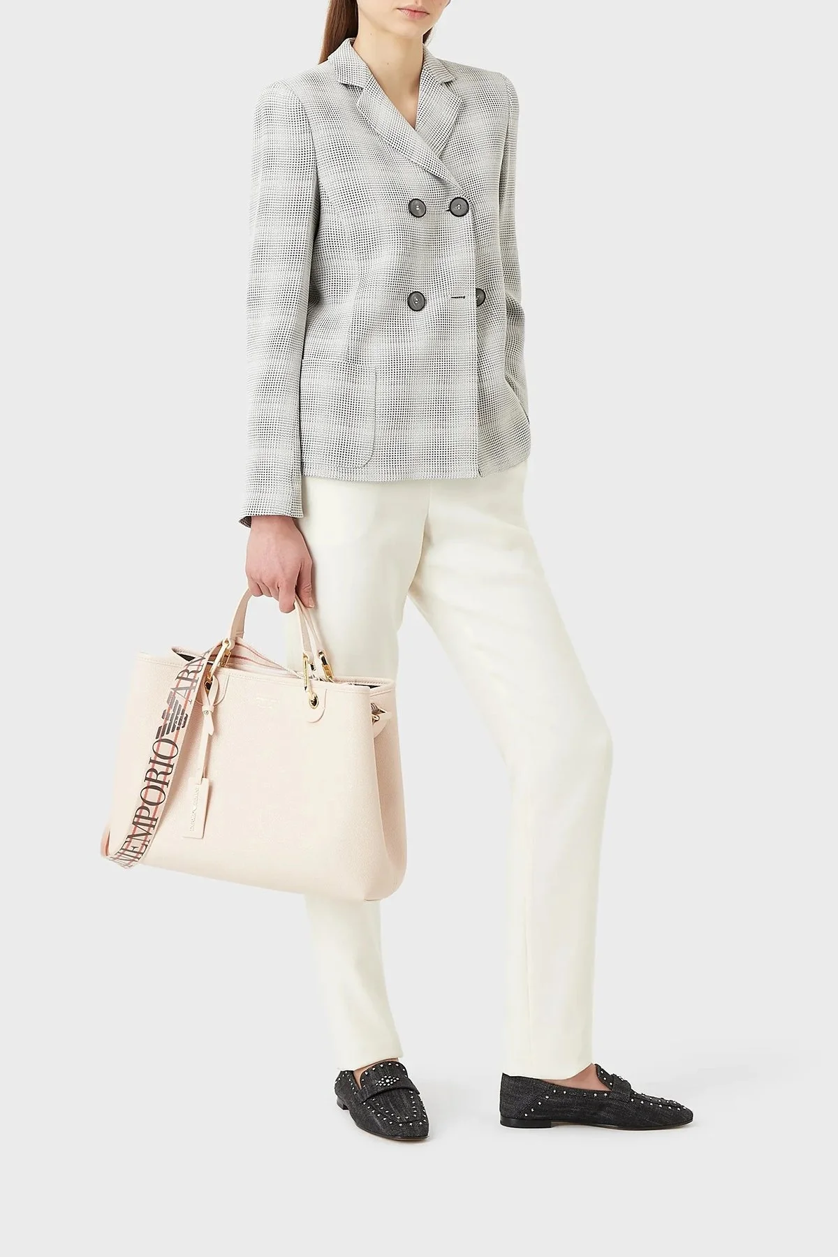 Emporio Armani Logolu Ayarlanabilir Uzatma Askılı Bayan Çanta Y3D165 YFO5B 88820 BEJ - 3