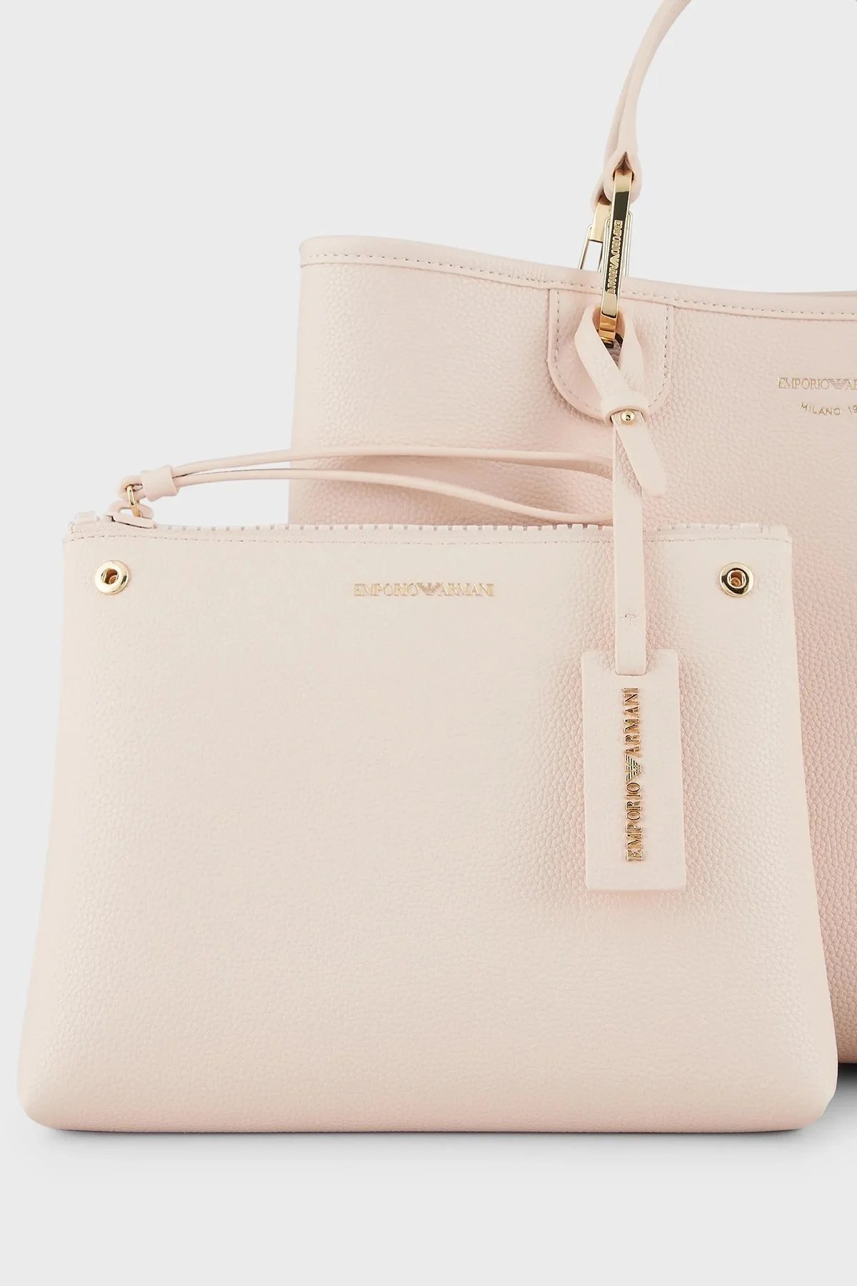 Emporio Armani Logolu Ayarlanabilir Uzatma Askılı Bayan Çanta Y3D165 YFO5B 88820 BEJ - 6