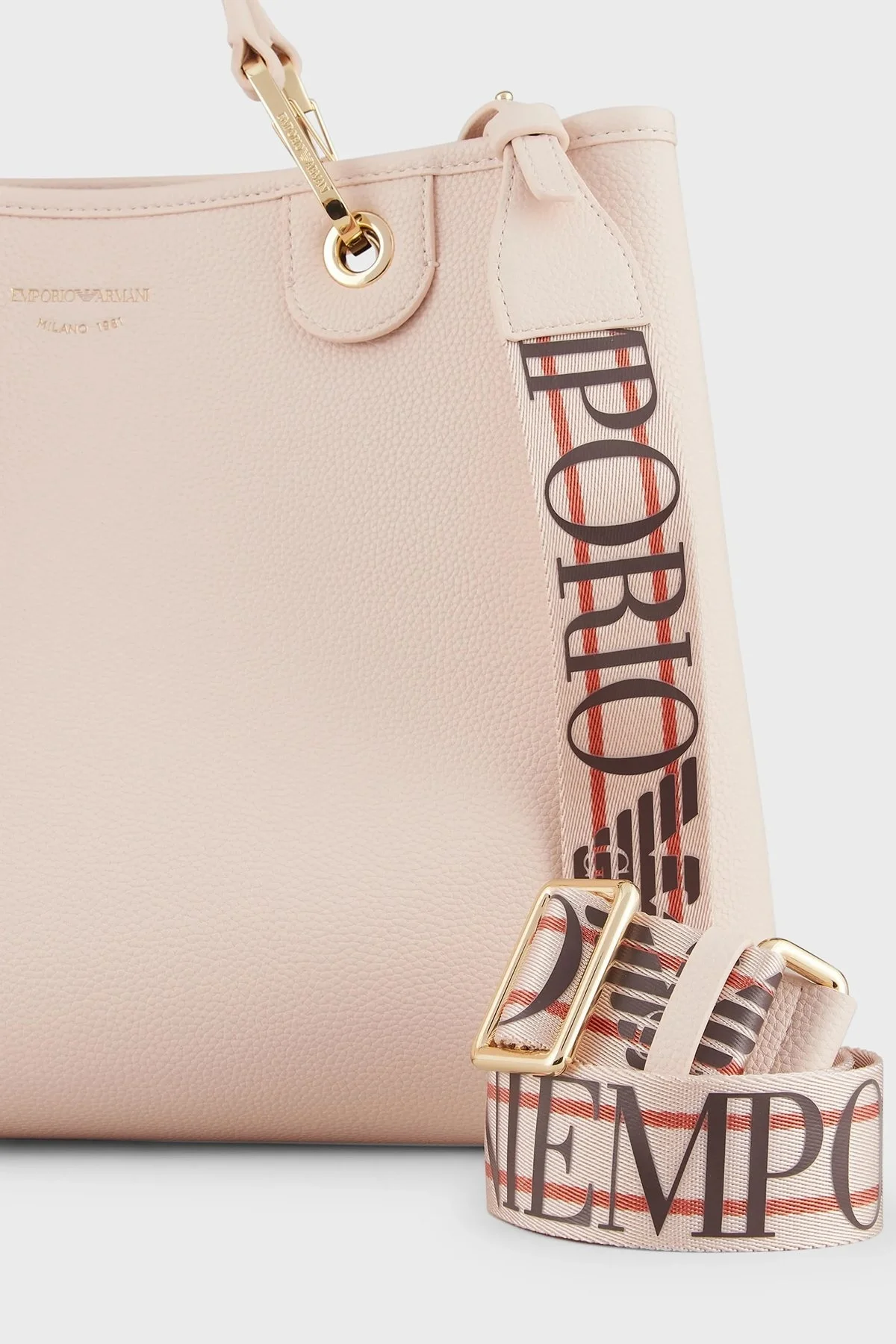 Emporio Armani Logolu Ayarlanabilir Uzatma Askılı Bayan Çanta Y3D165 YFO5B 88820 BEJ - 7