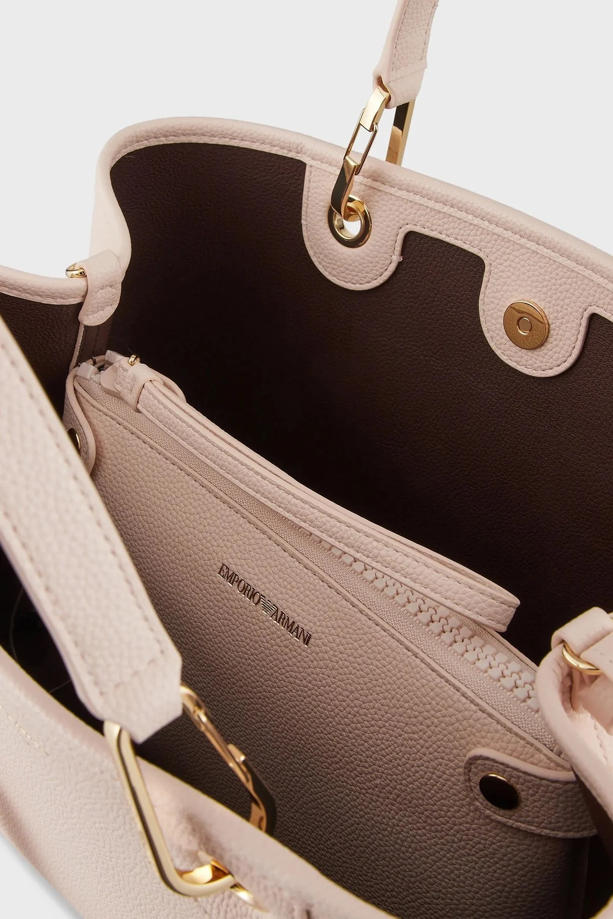 Emporio Armani Logolu Ayarlanabilir Uzatma Askılı Bayan Çanta Y3D165 YFO5B 88820 BEJ - 8