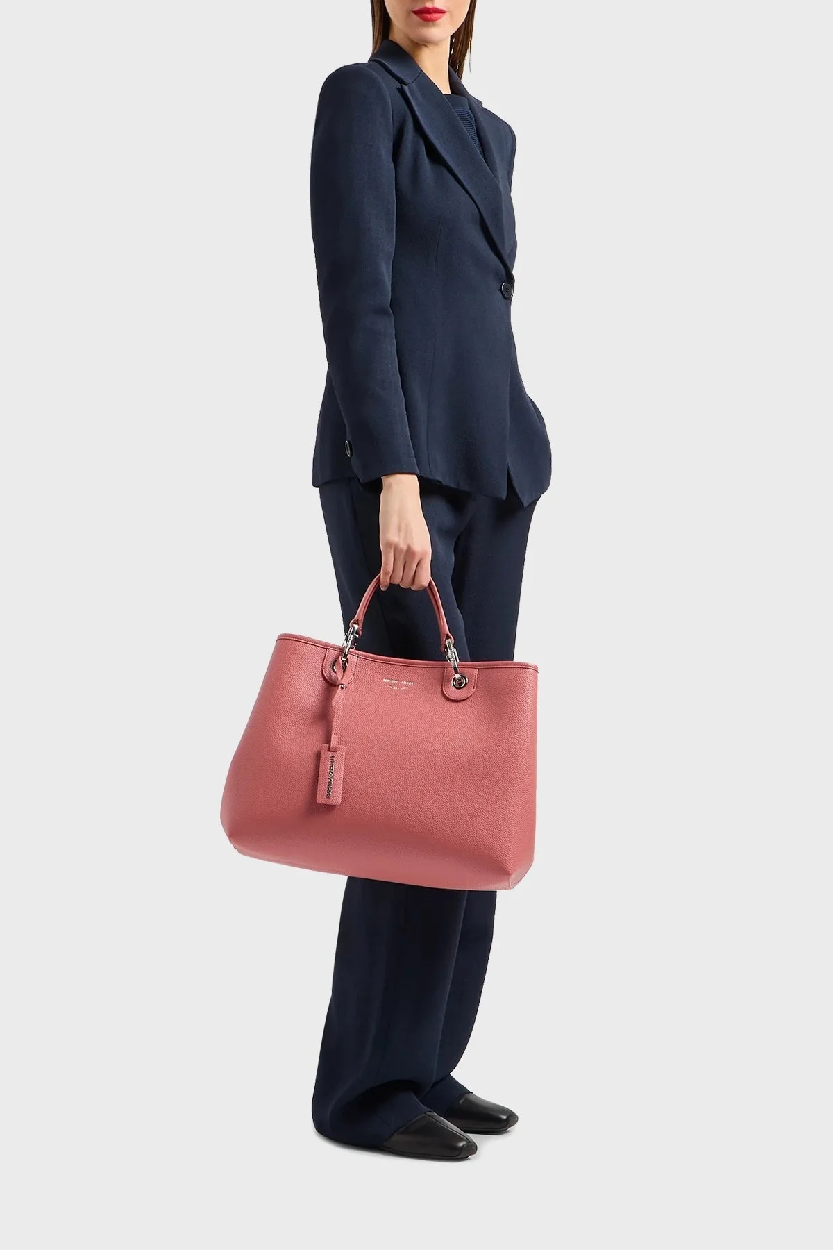 Emporio Armani Logolu Ayarlanabilir Uzatma Askılı Bayan Çanta Y3D165 YFO5E 80654 GÜL KURUSU - 2
