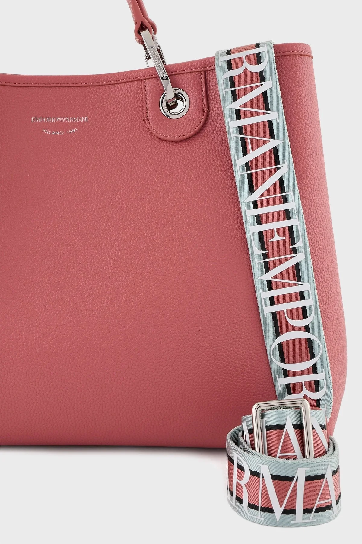 Emporio Armani Logolu Ayarlanabilir Uzatma Askılı Bayan Çanta Y3D165 YFO5E 80654 GÜL KURUSU - 7