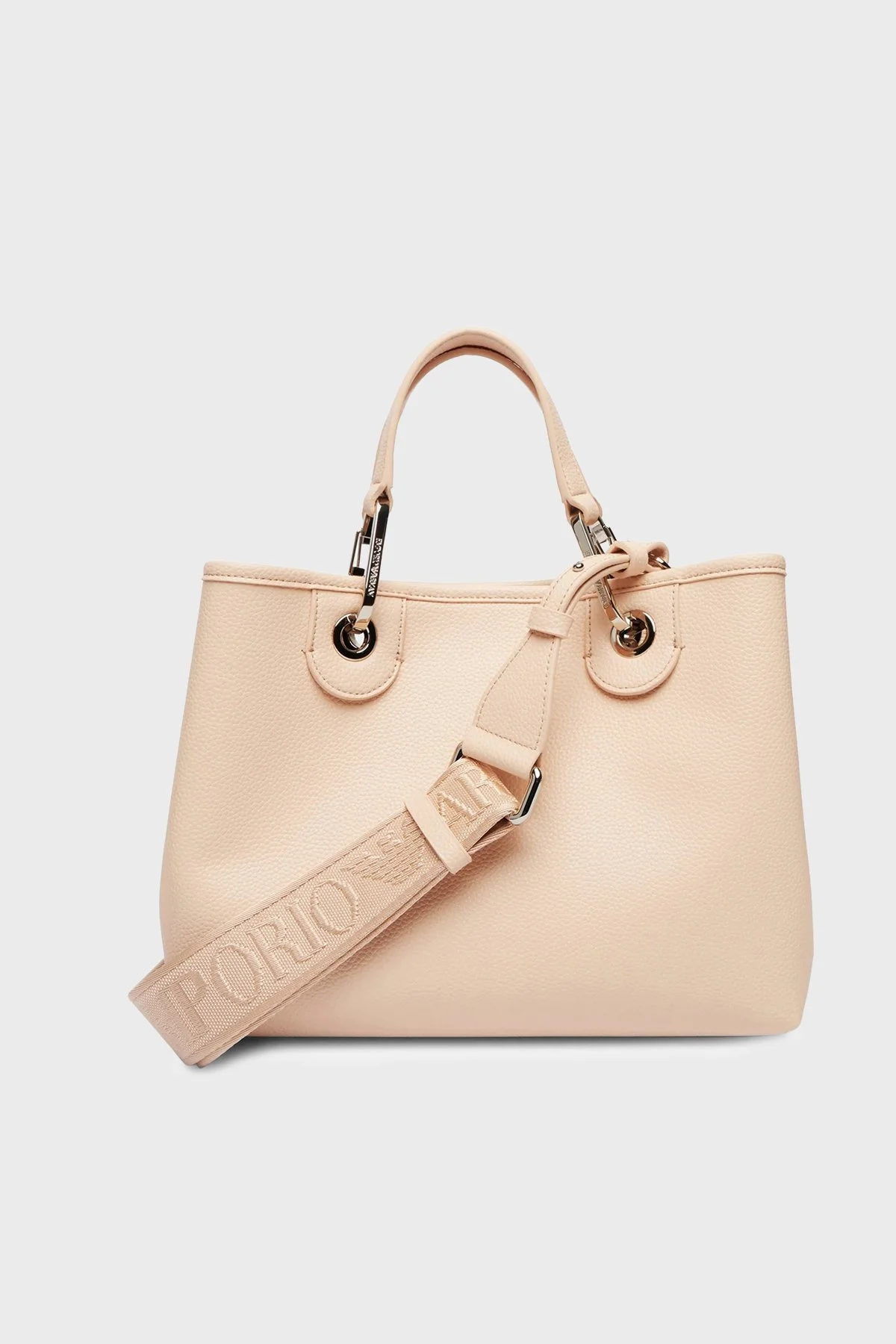 Emporio Armani Logolu Ayarlanabilir ve Çıkarilabilir Askılı Kadın Çanta EW000361 AF12036 M1332 PUDRA - 3