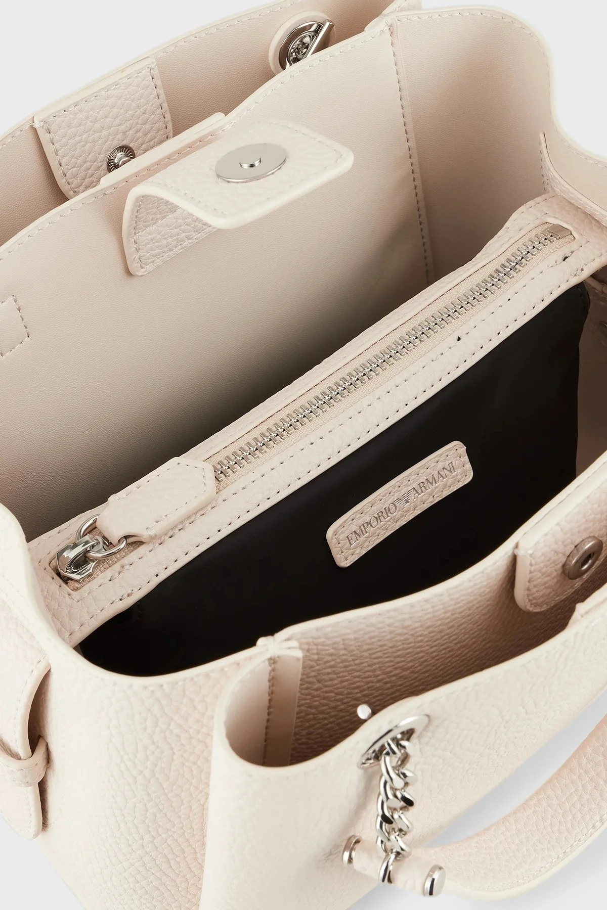 Emporio Armani Logolu Ayarlanabilir ve Çıkarılabilir Omuz Askılı Bayan Çanta Y3D159 YFN6E 87421 EKRU - 6