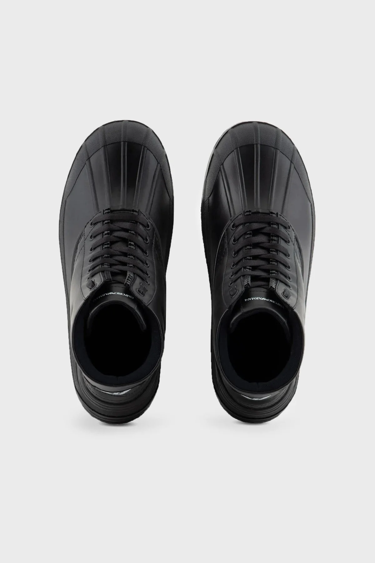 Emporio Armani Logolu Bağcıklı Erkek Bot X4M391 XF741 00002 SİYAH - 9