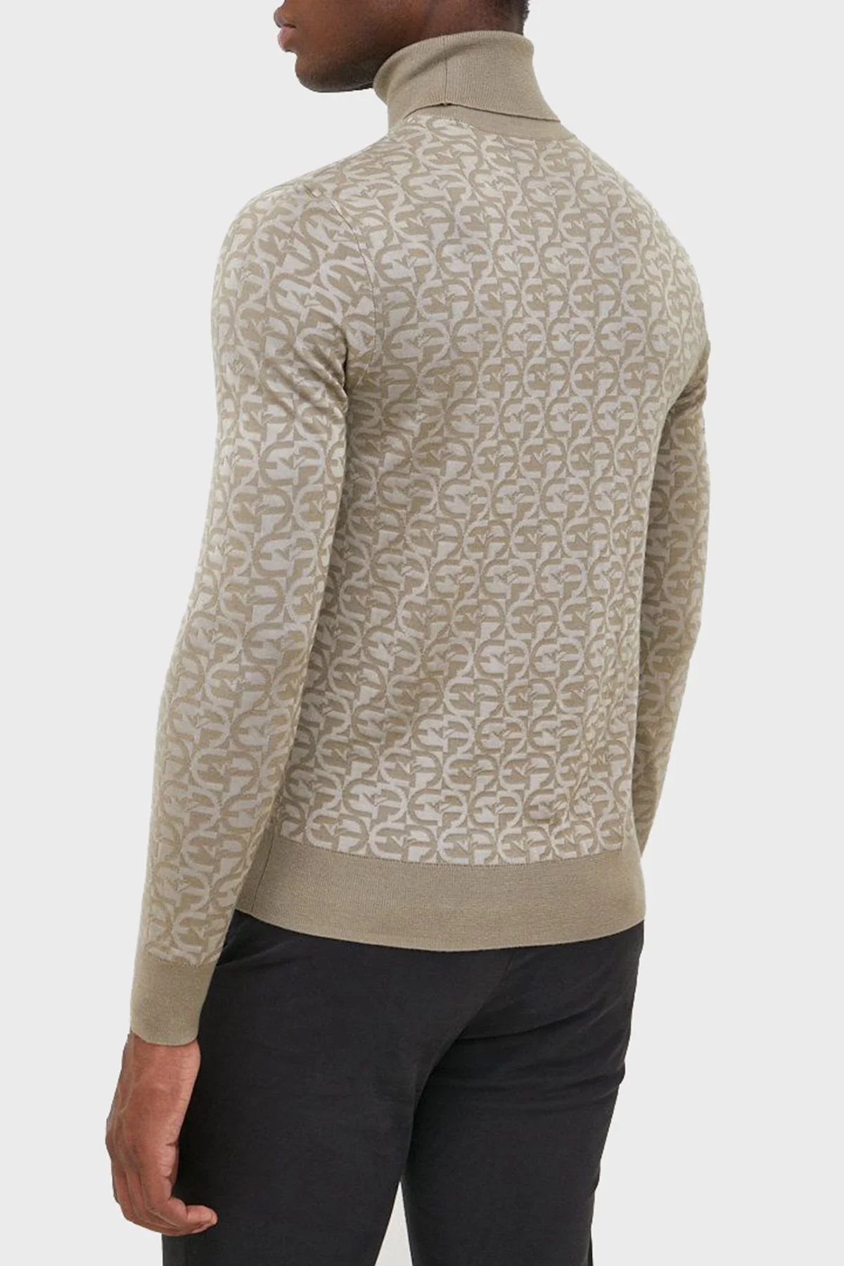 Emporio Armani Logolu Balıkçı Yaka Yünlü Slim Fit Erkek Kazak 6L1MX4 1MUZZ F124 YEŞİL - 4