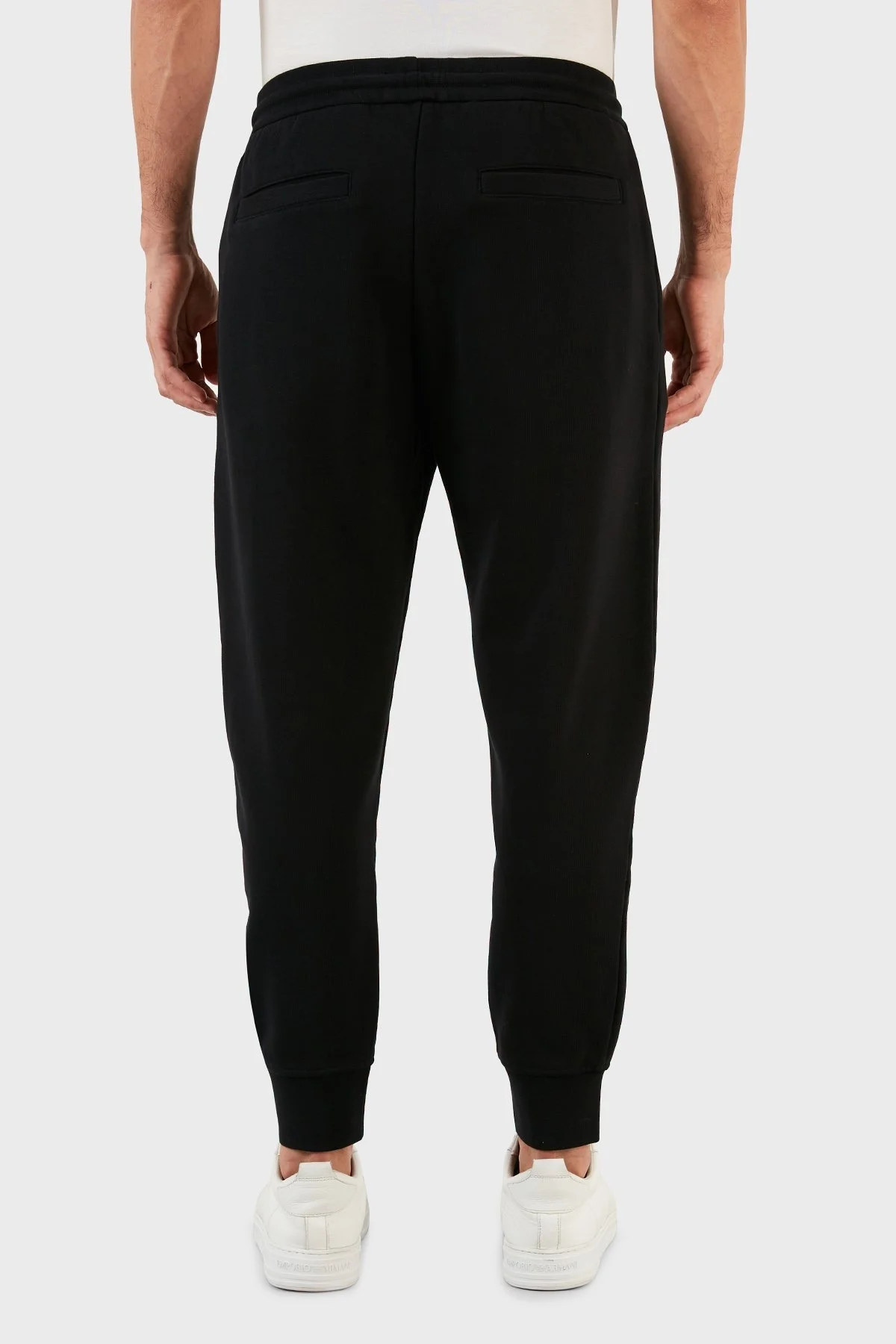 Emporio Armani Logolu Belden Bağlamalı Pamuklu Erkek Pantolon 6L1P83 1JWPZ 0999 SİYAH - 5