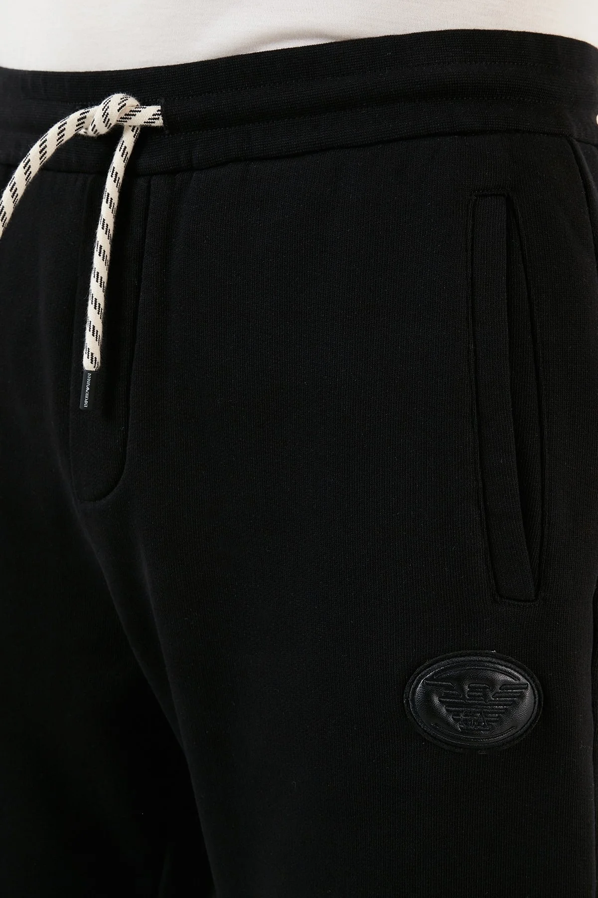 Emporio Armani Logolu Belden Bağlamalı Pamuklu Erkek Pantolon 6L1P83 1JWPZ 0999 SİYAH - 6