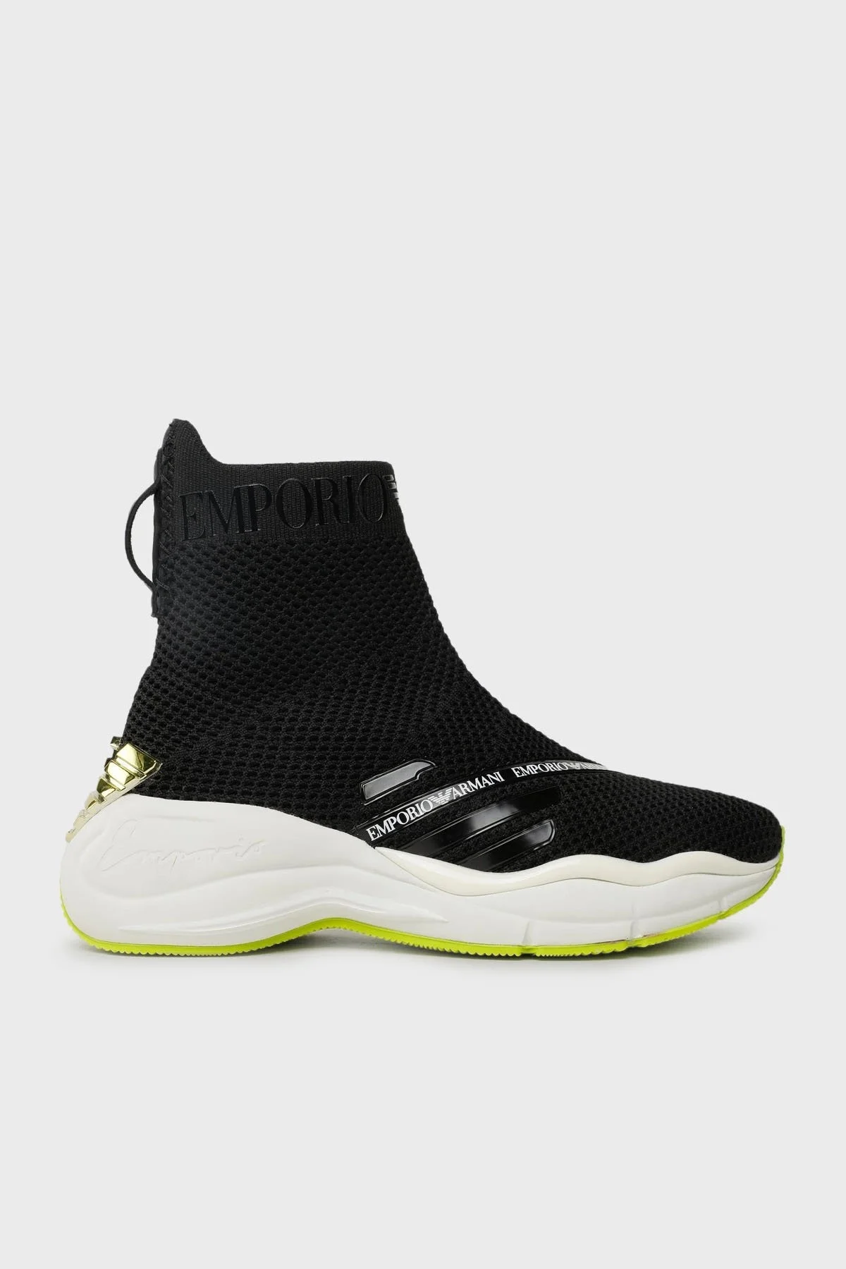 Emporio Armani Logolu Bilekli Sneaker Bayan Ayakkabı X3Z061 XD368 00002 SİYAH - 1