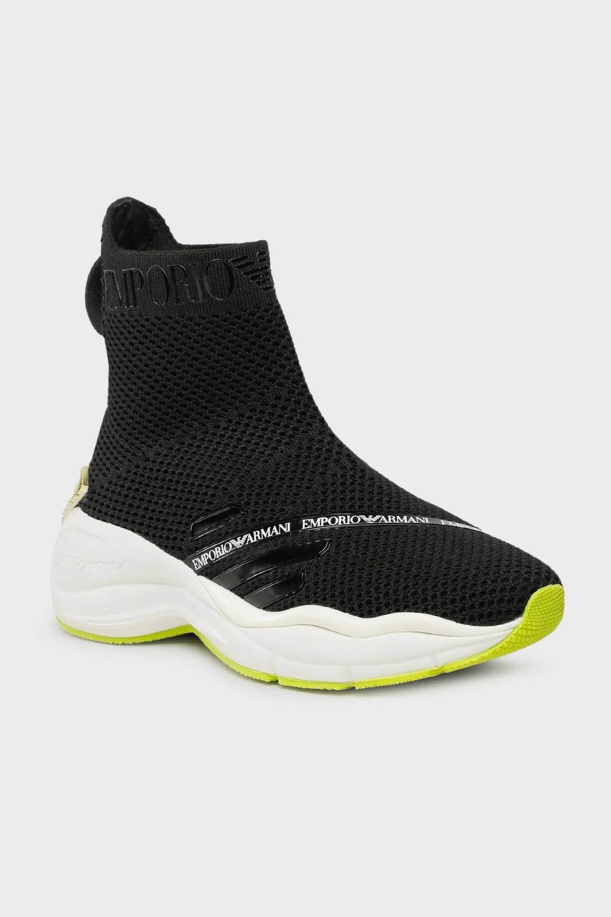 Emporio Armani Logolu Bilekli Sneaker Bayan Ayakkabı X3Z061 XD368 00002 SİYAH - 2