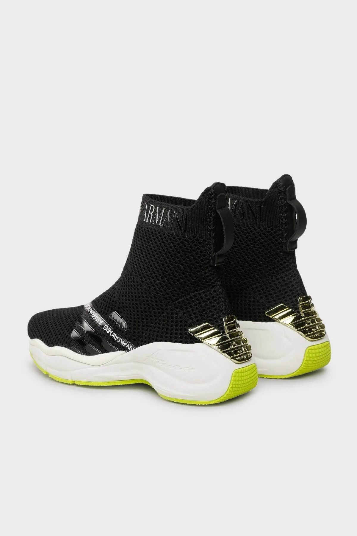 Emporio Armani Logolu Bilekli Sneaker Bayan Ayakkabı X3Z061 XD368 00002 SİYAH - 3