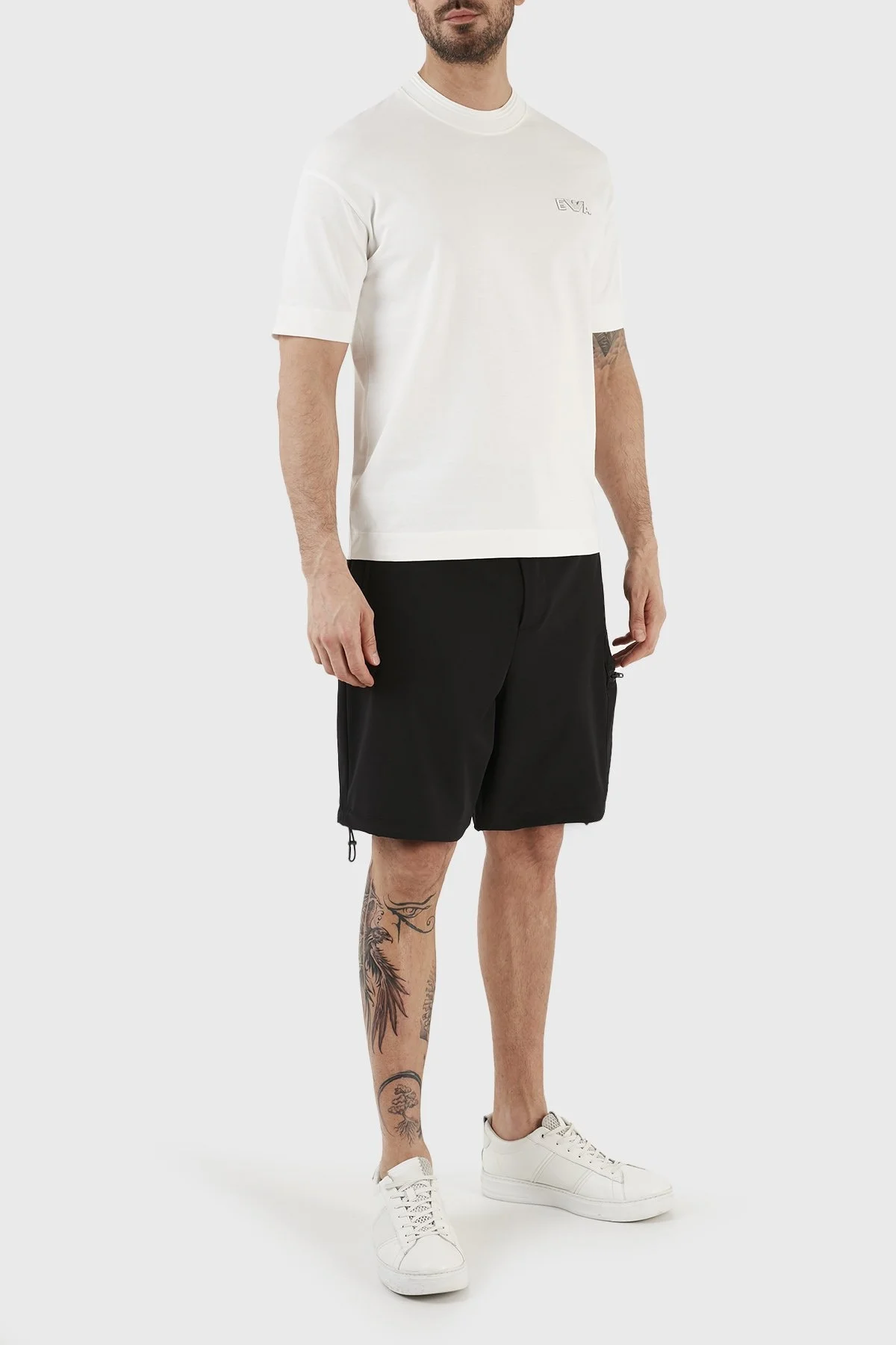 Emporio Armani Logolu Bisiklet Yaka % 100 Pamuk Regular Fit Erkek T Shirt 3R1TT5 1JWZZ 0101 BEYAZ - 4