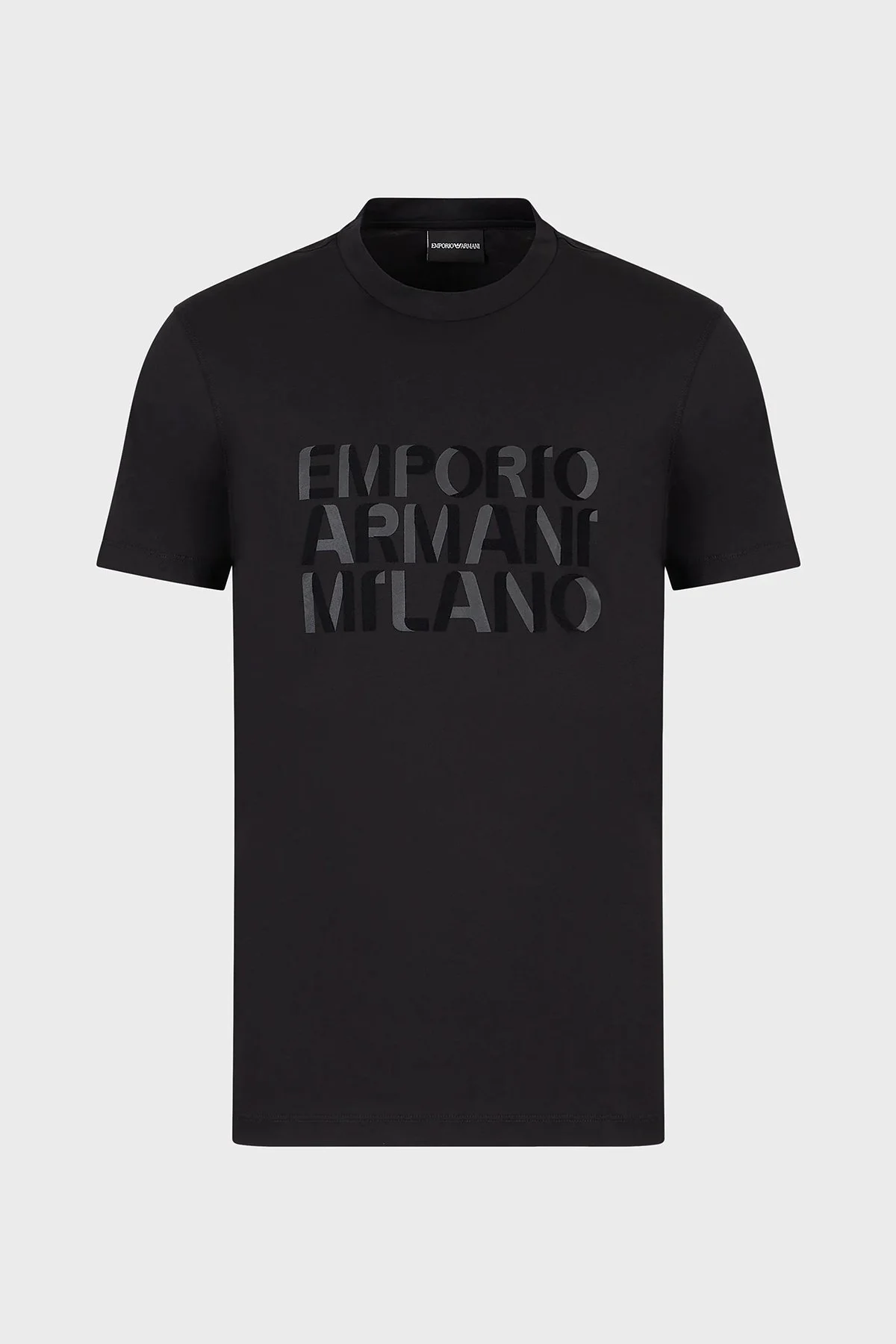 Emporio Armani Logolu Bisiklet Yaka % 100 Pamuk Slim Fit Erkek T Shirt 6L1TS9 1JPZZ 0999 SİYAH - 4