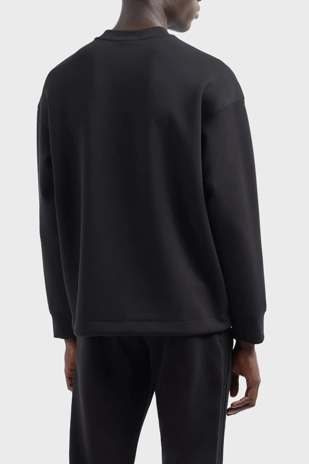 Emporio Armani Logolu Bisiklet Yaka Erkek Sweat 6D1MC1 1JRRZ 0999 SİYAH - 2