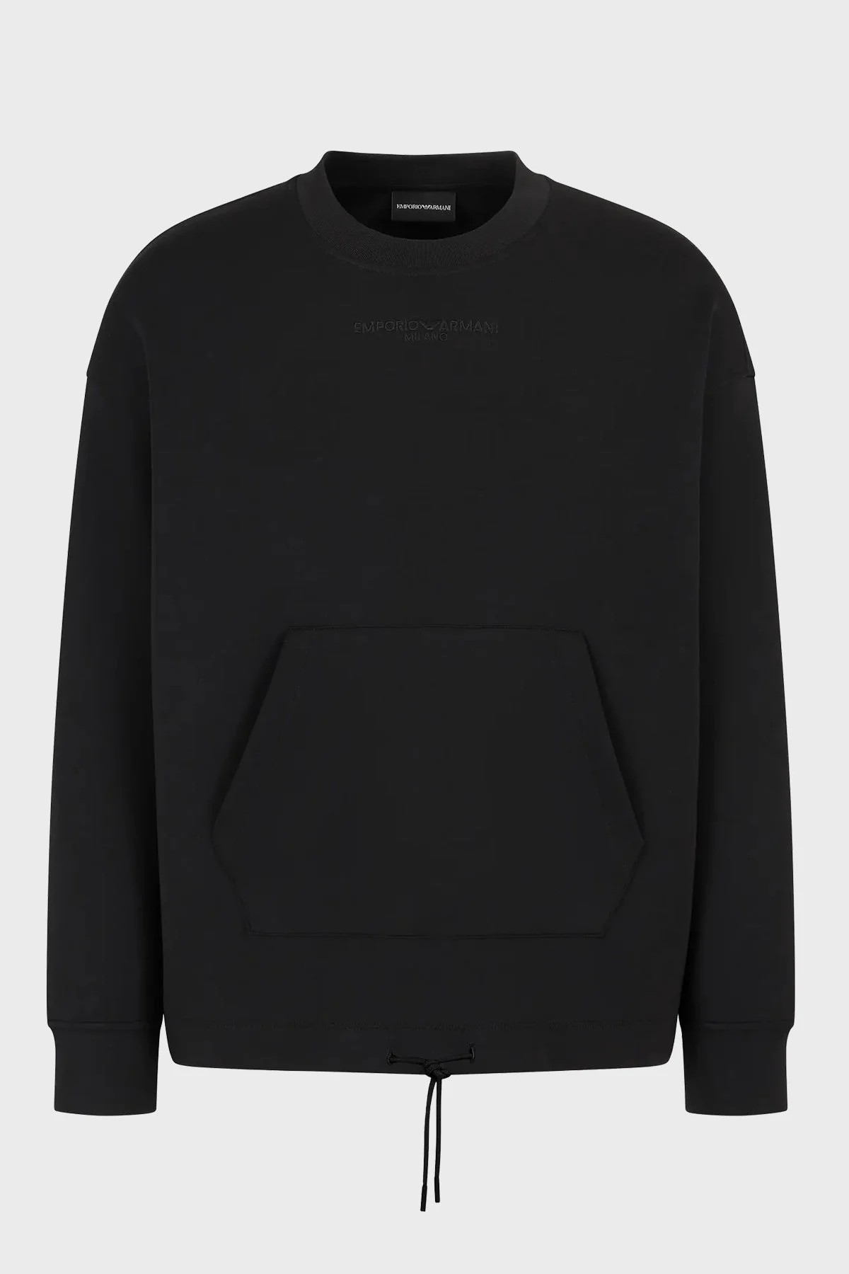 Emporio Armani Logolu Bisiklet Yaka Erkek Sweat 6D1MC1 1JRRZ 0999 SİYAH - 5