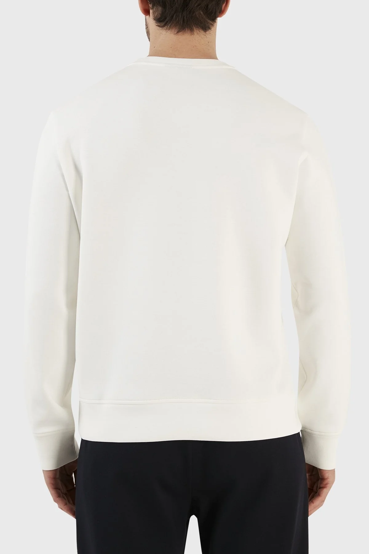 Emporio Armani Logolu Bisiklet Yaka Pamuklu Regular Fit Erkek Sweat 3R1MDB 1JHSZ 0128 EKRU - 6