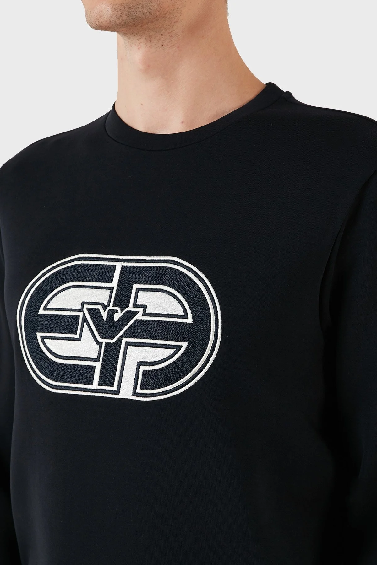 Emporio Armani Logolu Bisiklet Yaka Pamuklu Regular Fit Erkek Sweat 3R1MDB 1JHSZ 0920 LACİVERT - 5