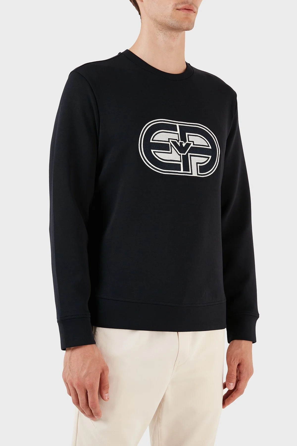 Emporio Armani Logolu Bisiklet Yaka Pamuklu Regular Fit Erkek Sweat 3R1MDB 1JHSZ 0920 LACİVERT - 6