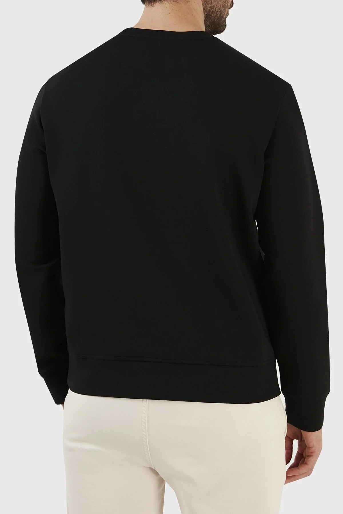 Emporio Armani Logolu Bisiklet Yaka Pamuklu Regular Fit Erkek Sweat 3R1MDB 1JHSZ 0999 SİYAH - 5