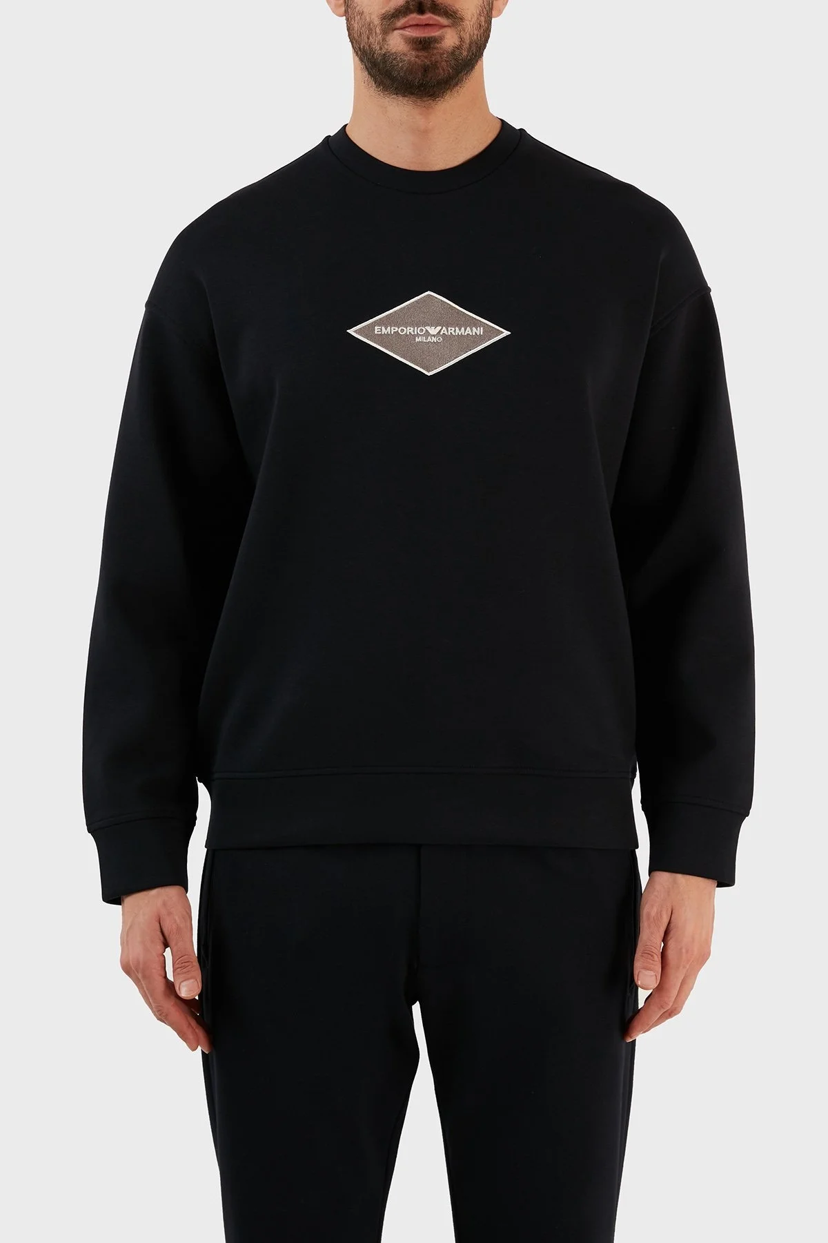 Emporio Armani Logolu Bisiklet Yaka Pamuklu Regular Fit Erkek Sweat 3R1MDD 1JHSZ 0920 LACİVERT - 1